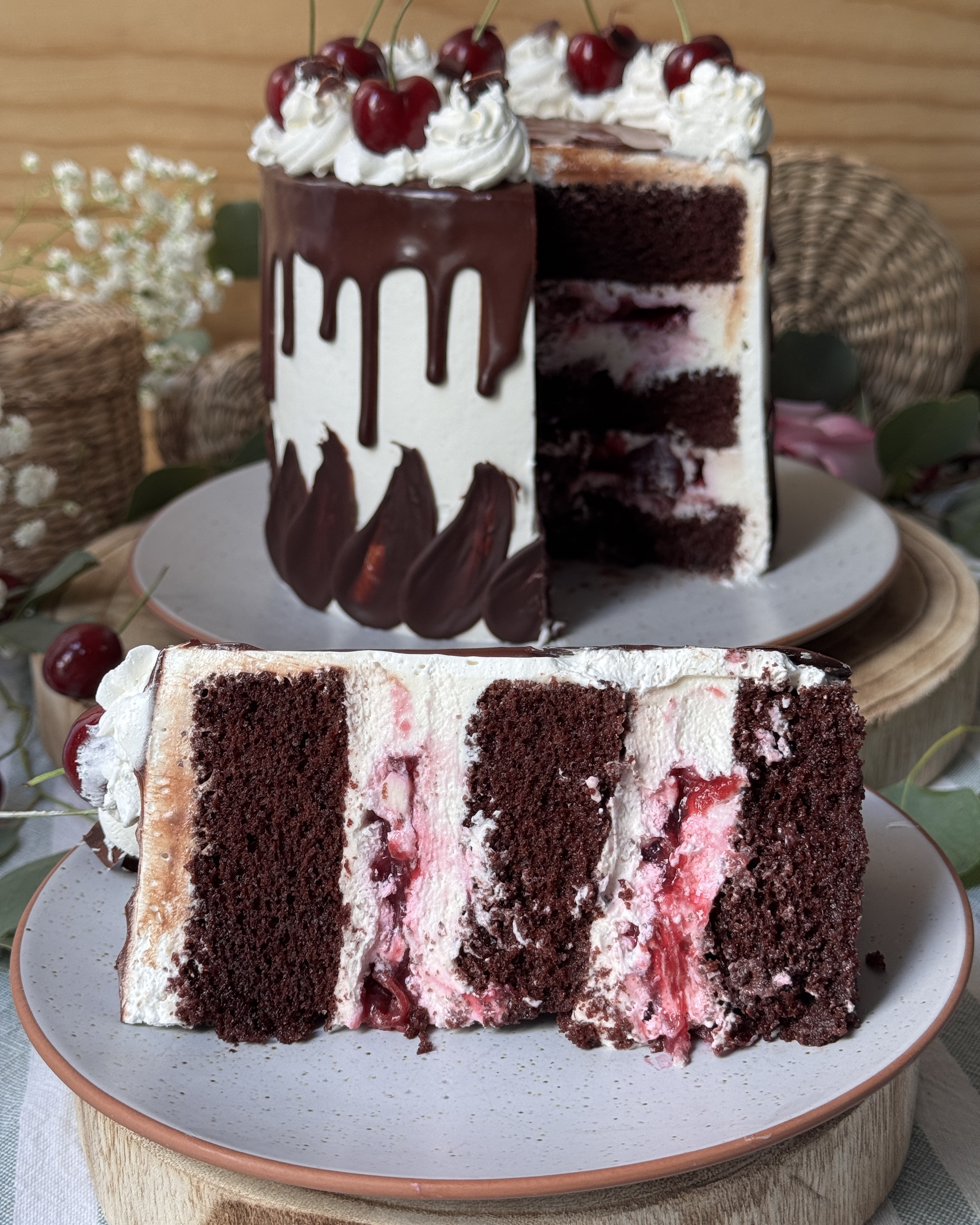 romisbakes recipe Black forest cake