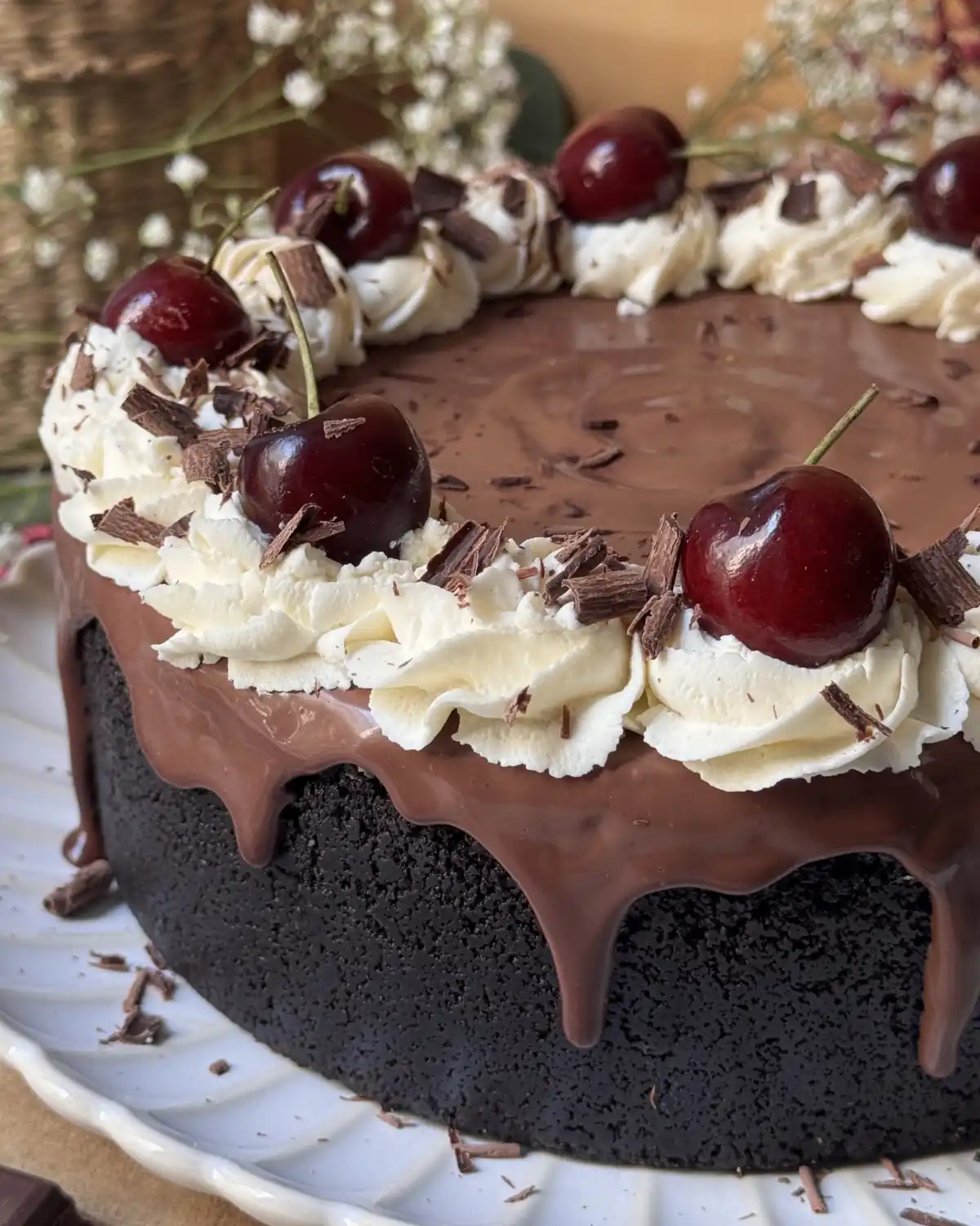 romisbakes receta Cheesecake Selva Negra sin horno