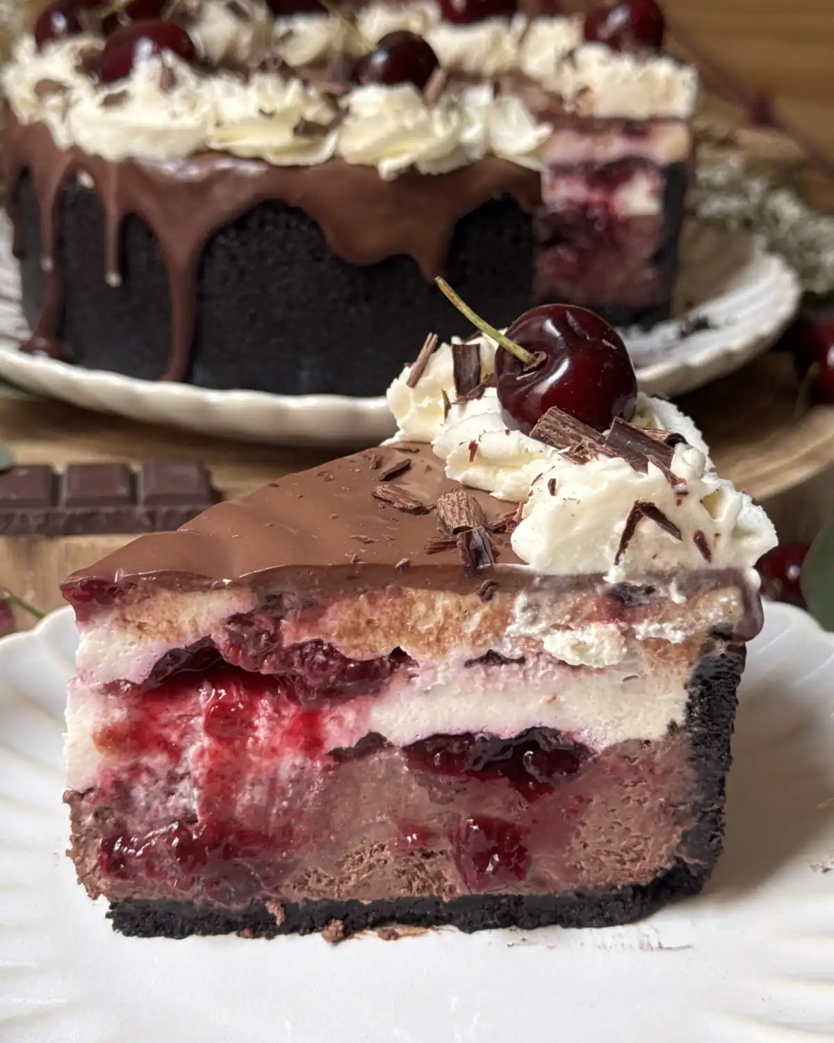 romisbakes receta Cheesecake Selva Negra sin horno