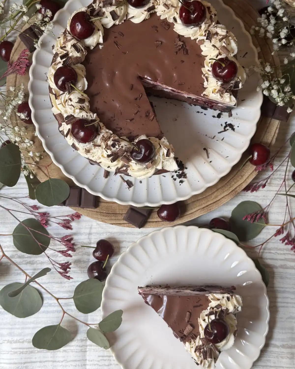 romisbakes receta Cheesecake Selva Negra sin horno