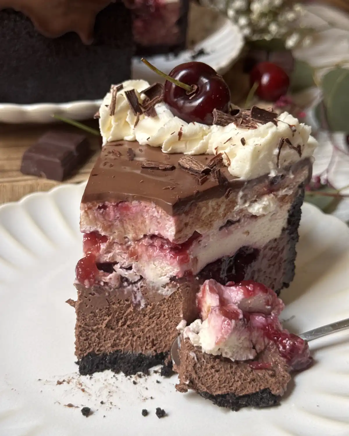 romisbakes receta Cheesecake Selva Negra sin horno