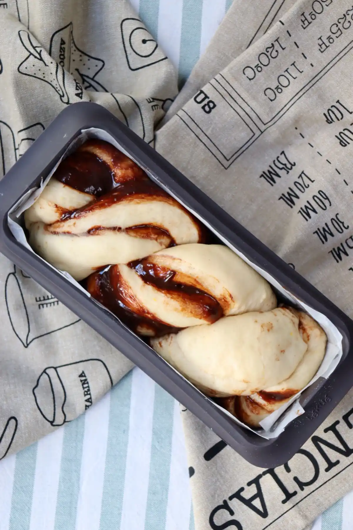 romisbakes receta Trenza de brioche con dulce de leche con chocolate