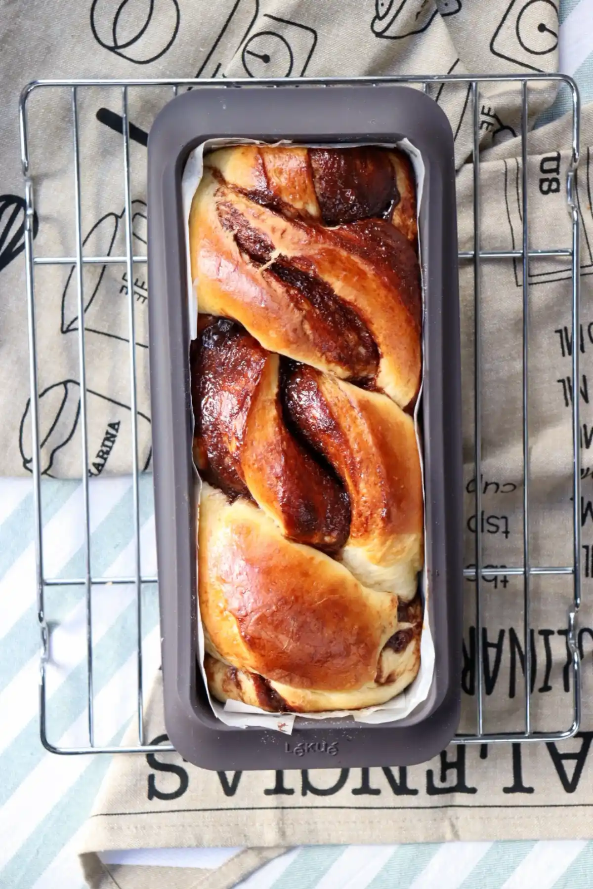 romisbakes receta Trenza de brioche con dulce de leche con chocolate