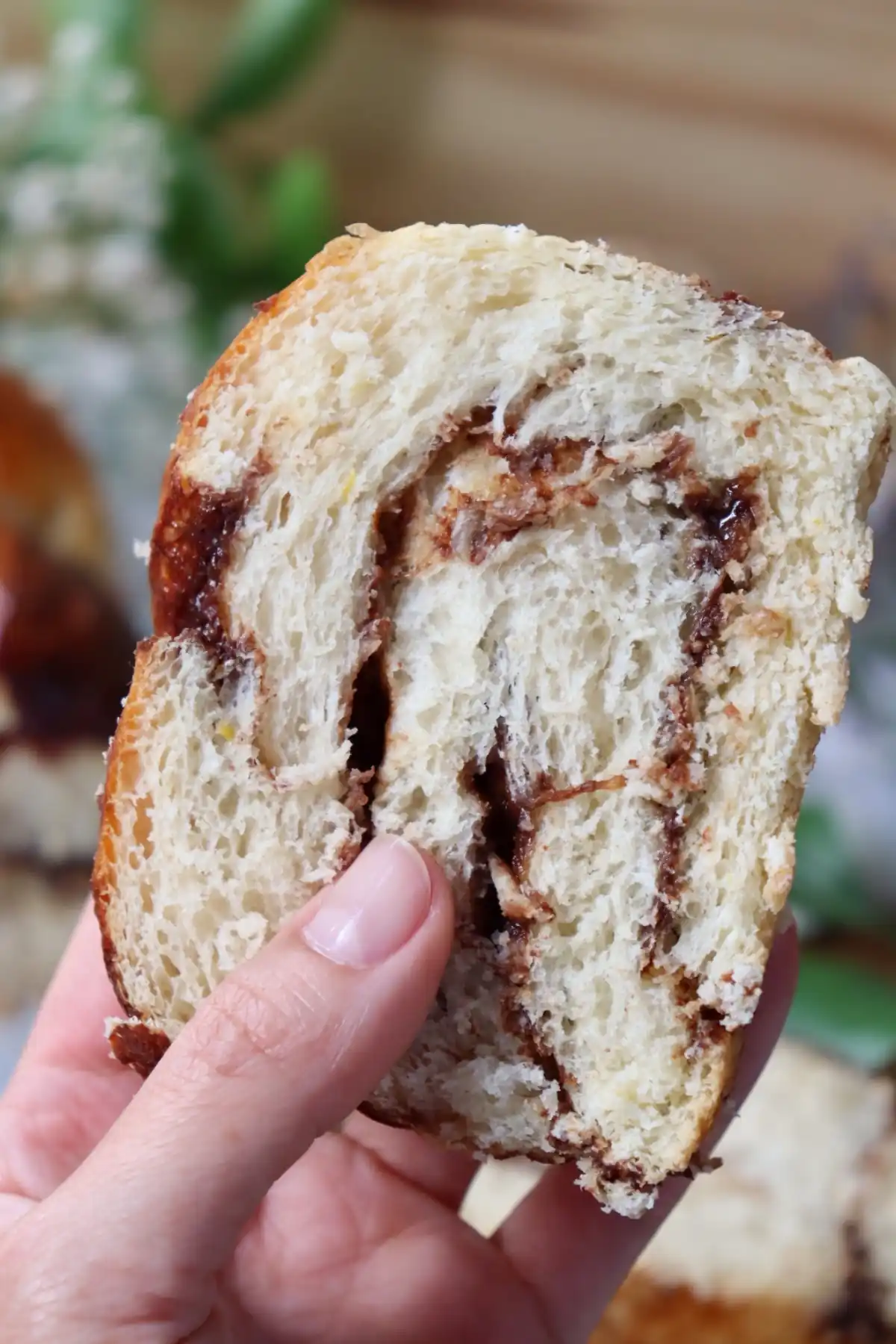 romisbakes receta Trenza de brioche con dulce de leche con chocolate