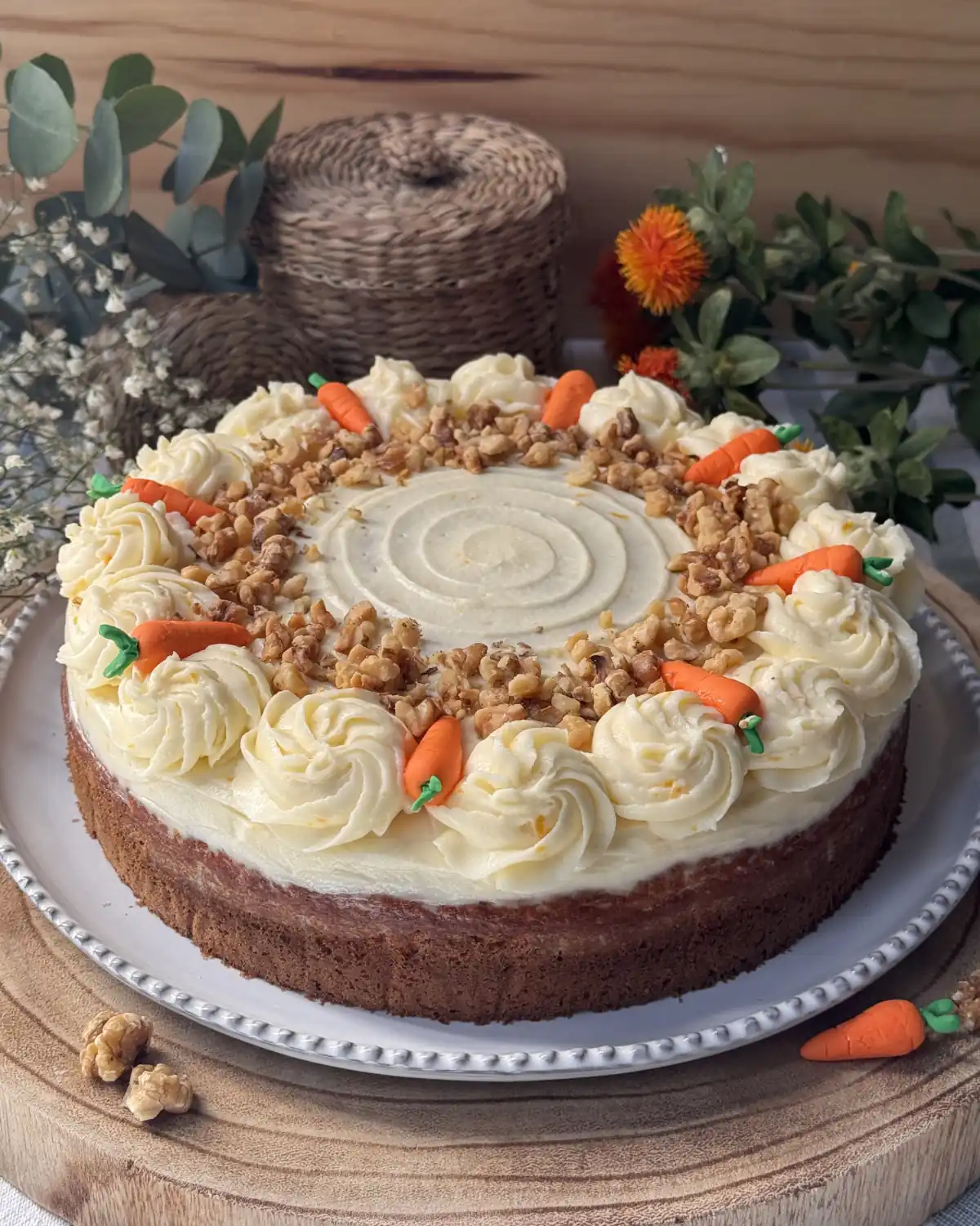 romisbakes recipe Carrot cake with cream cheese frosting