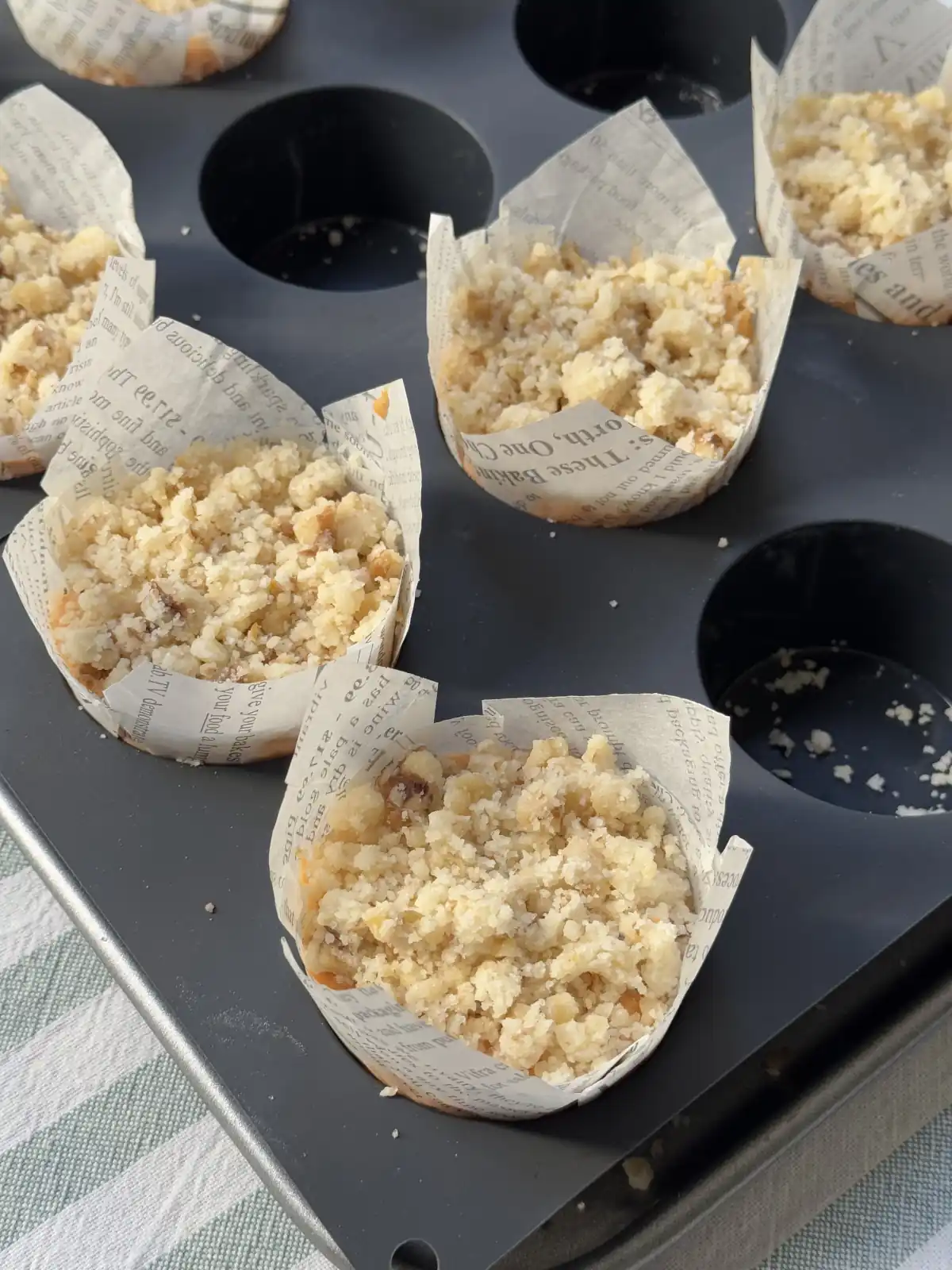 romisbakes receta Muffins de zanahoria con crumble de nueces