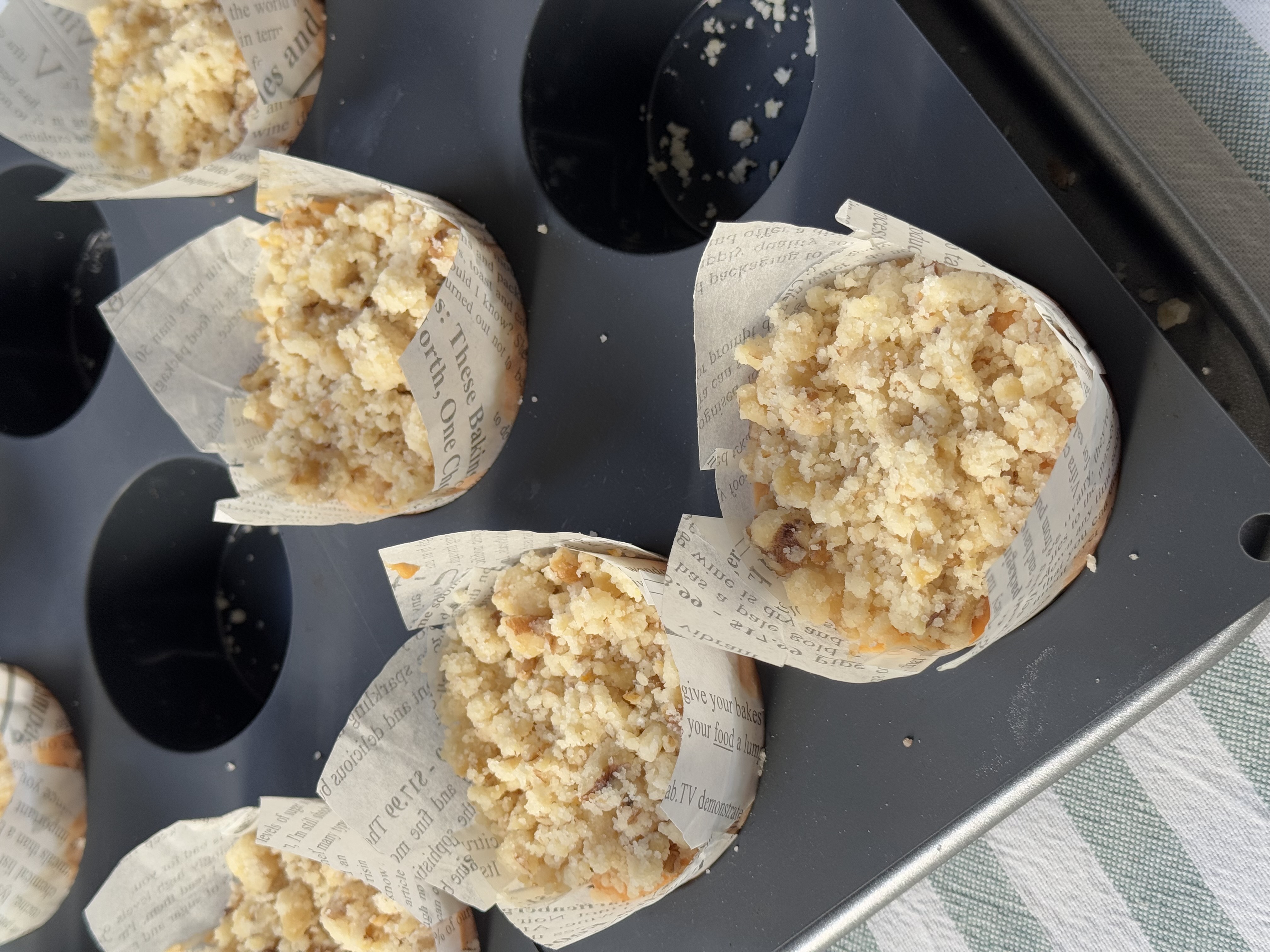 romisbakes receta Muffins de zanahoria con crumble de nueces