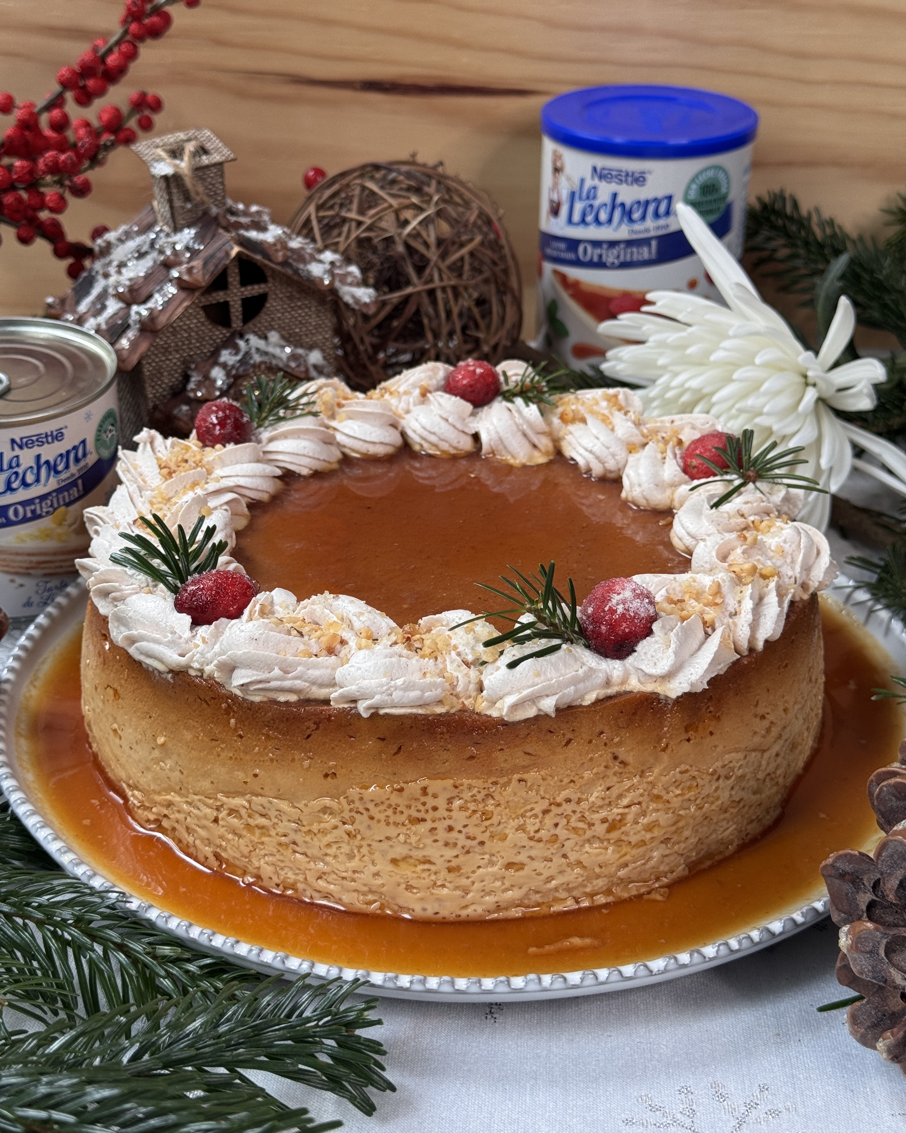 romisbakes receta Flan de queso, turrón y leche condensada