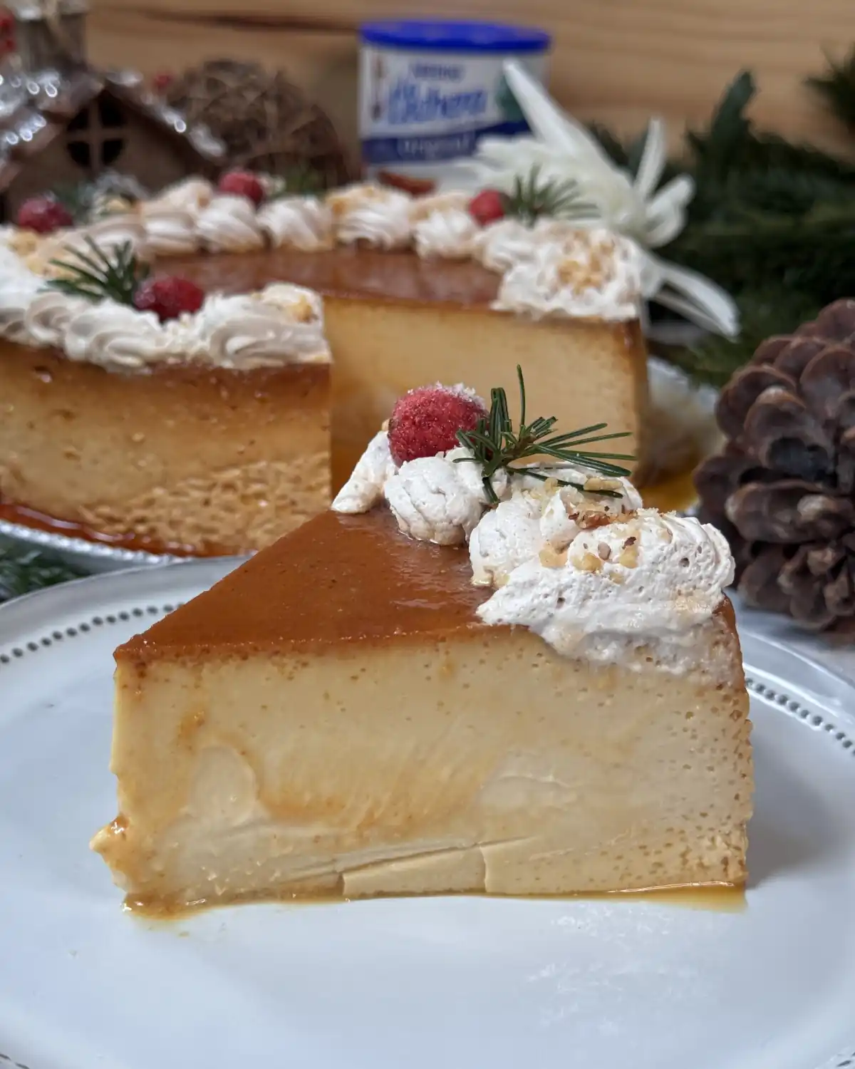 romisbakes recipe Cheese Flan with Nougat and Condensed Milk