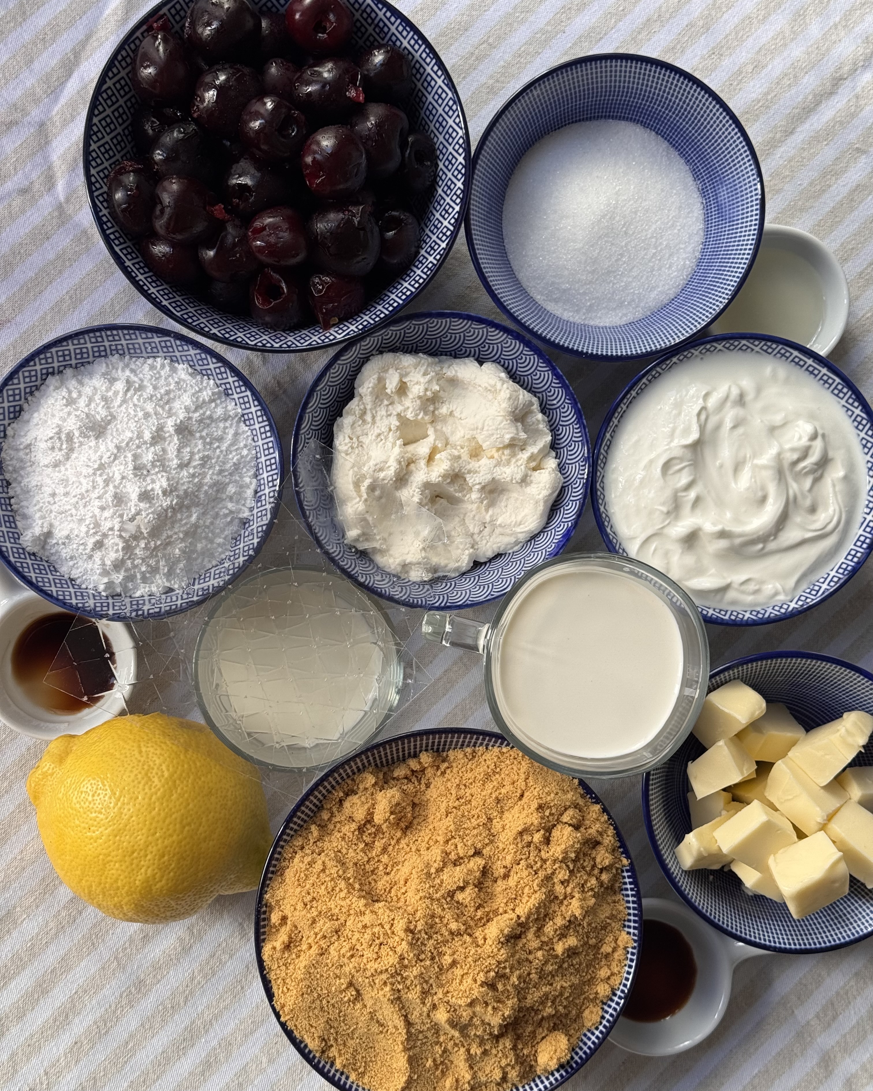 romisbakes recipe No-bake cherry, ricotta, and yogurt tart