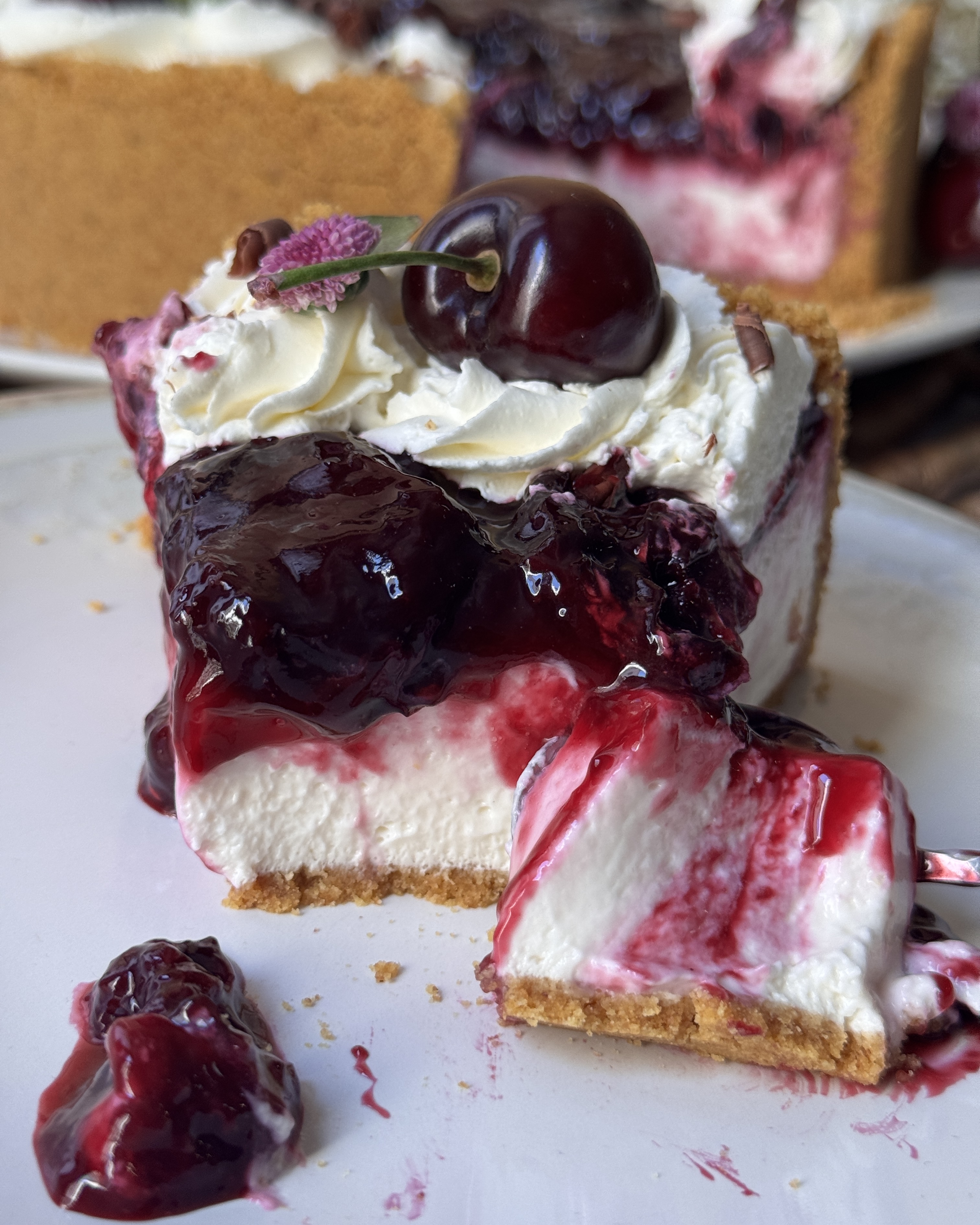 romisbakes recipe No-bake cherry, ricotta, and yogurt tart
