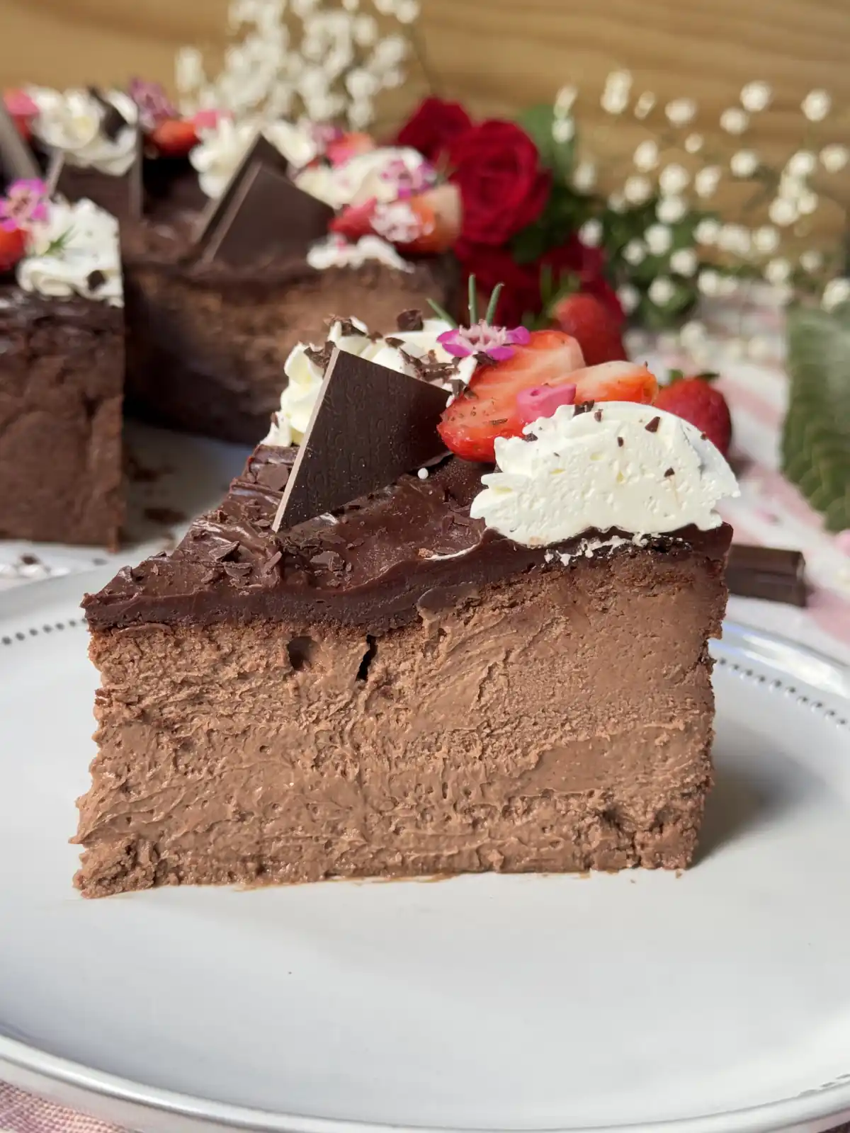 romisbakes recipe Chocolate cheesecake