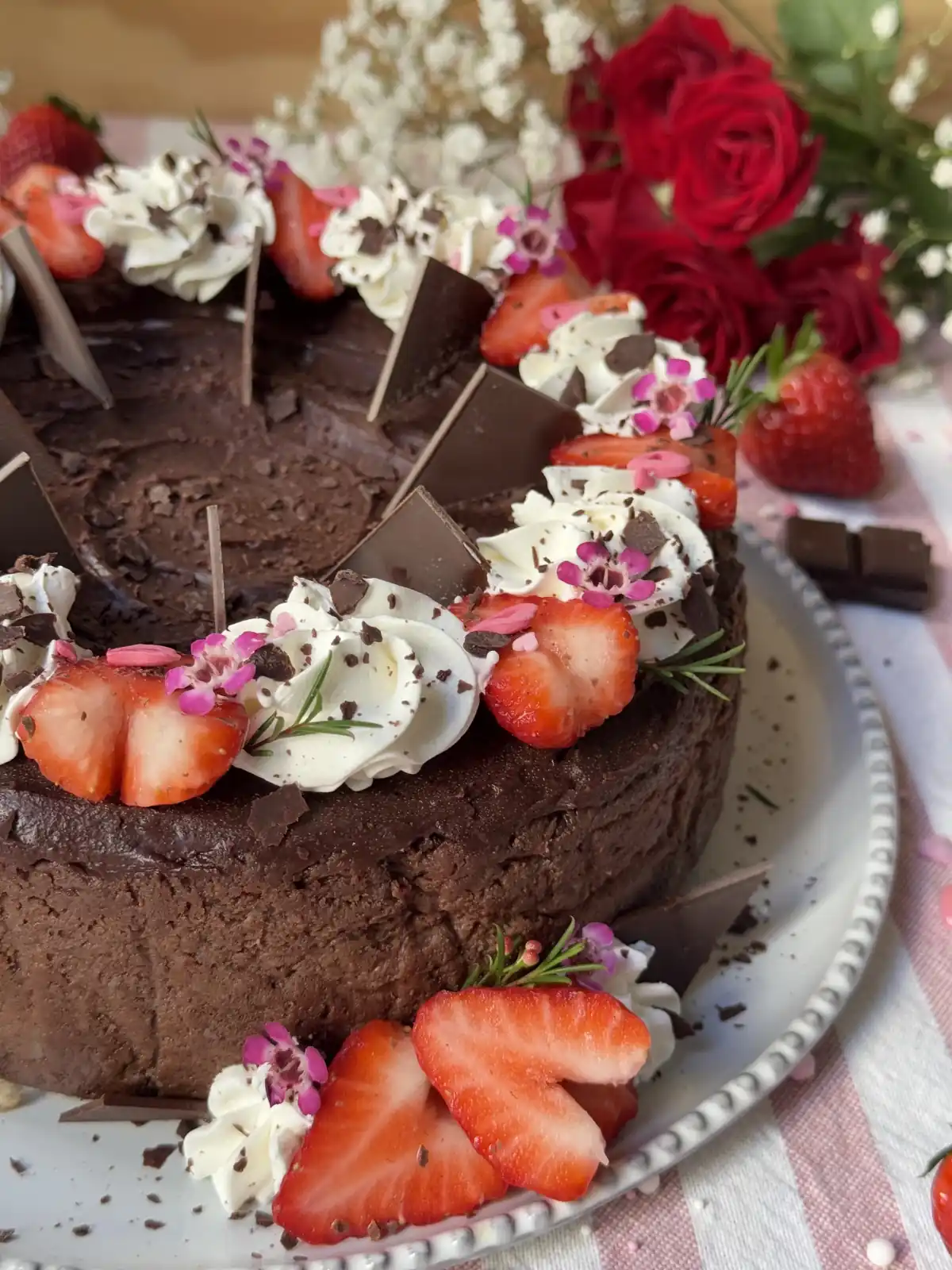 romisbakes recipe Chocolate cheesecake