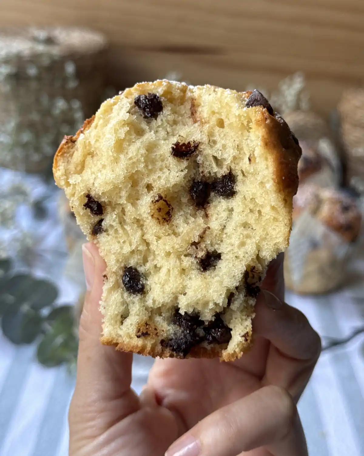 romisbakes receta Muffins con chips de chocolate