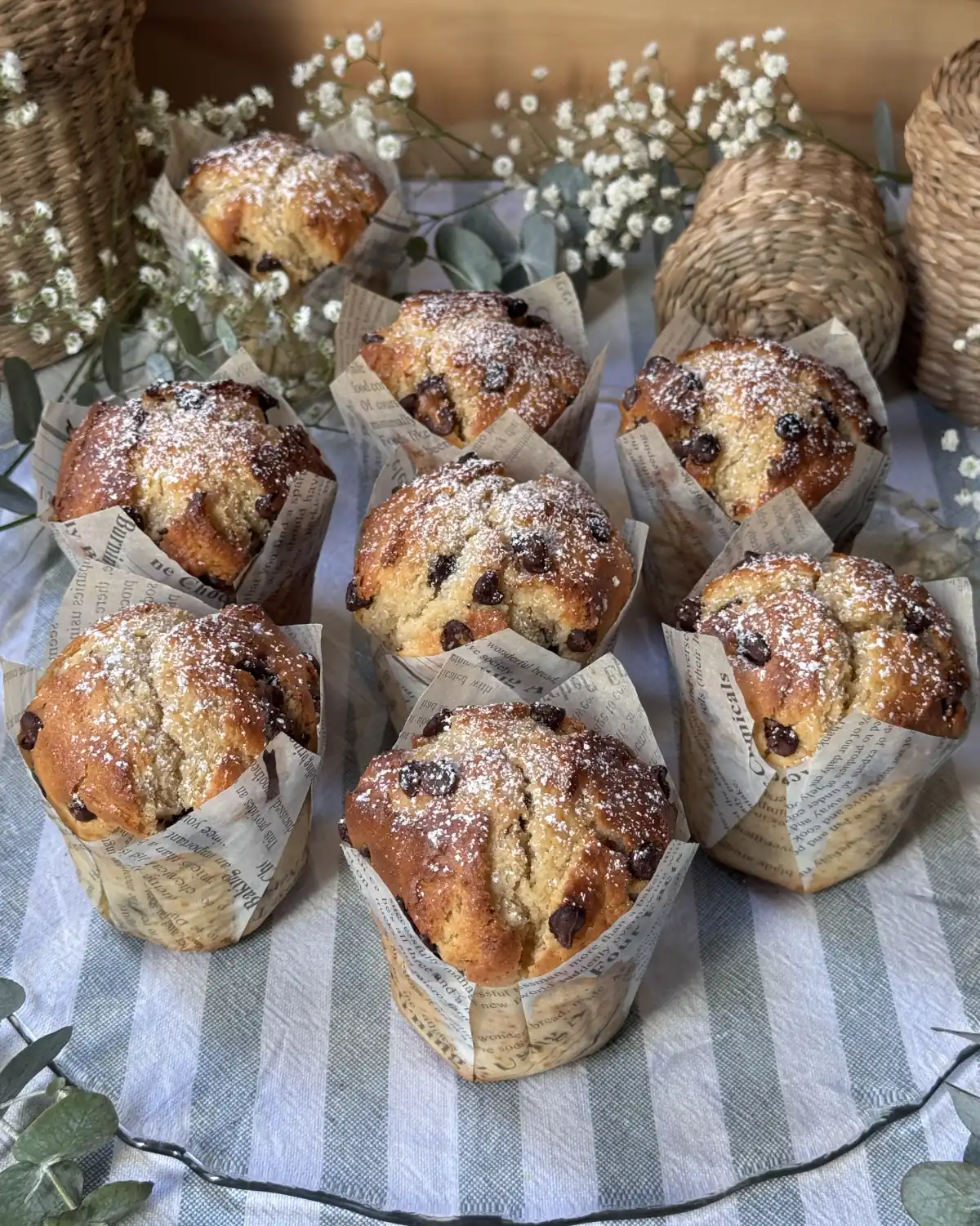 romisbakes receta Muffins con chips de chocolate
