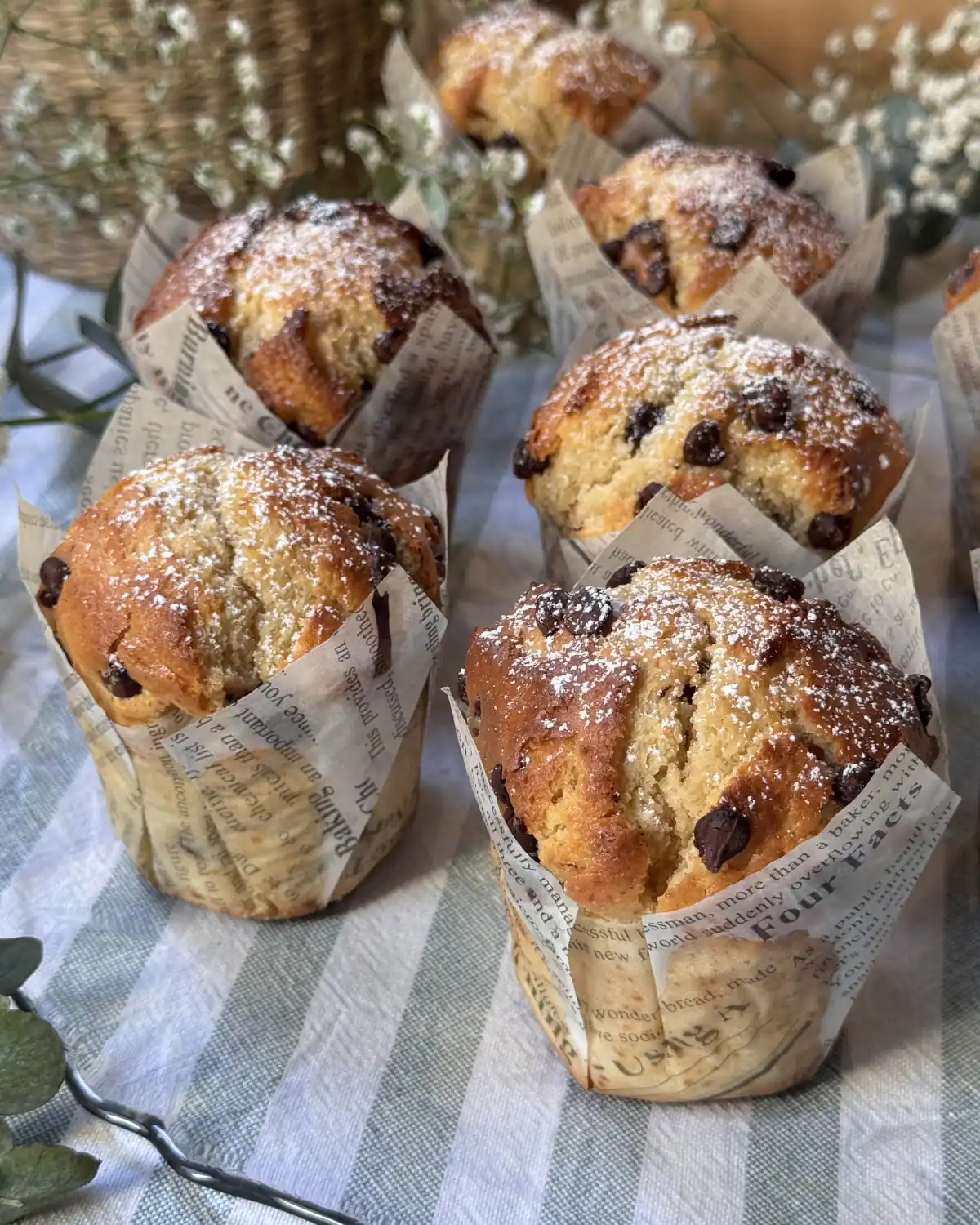 romisbakes receta Muffins con chips de chocolate