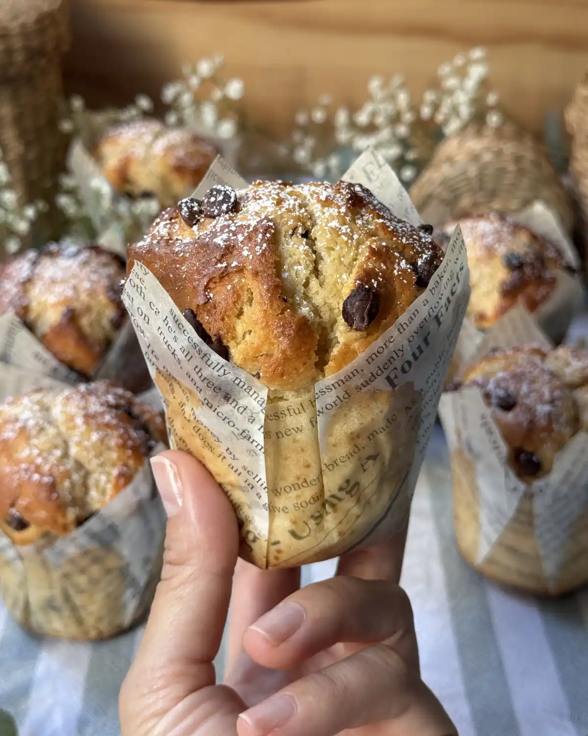 romisbakes receta Muffins con chips de chocolate