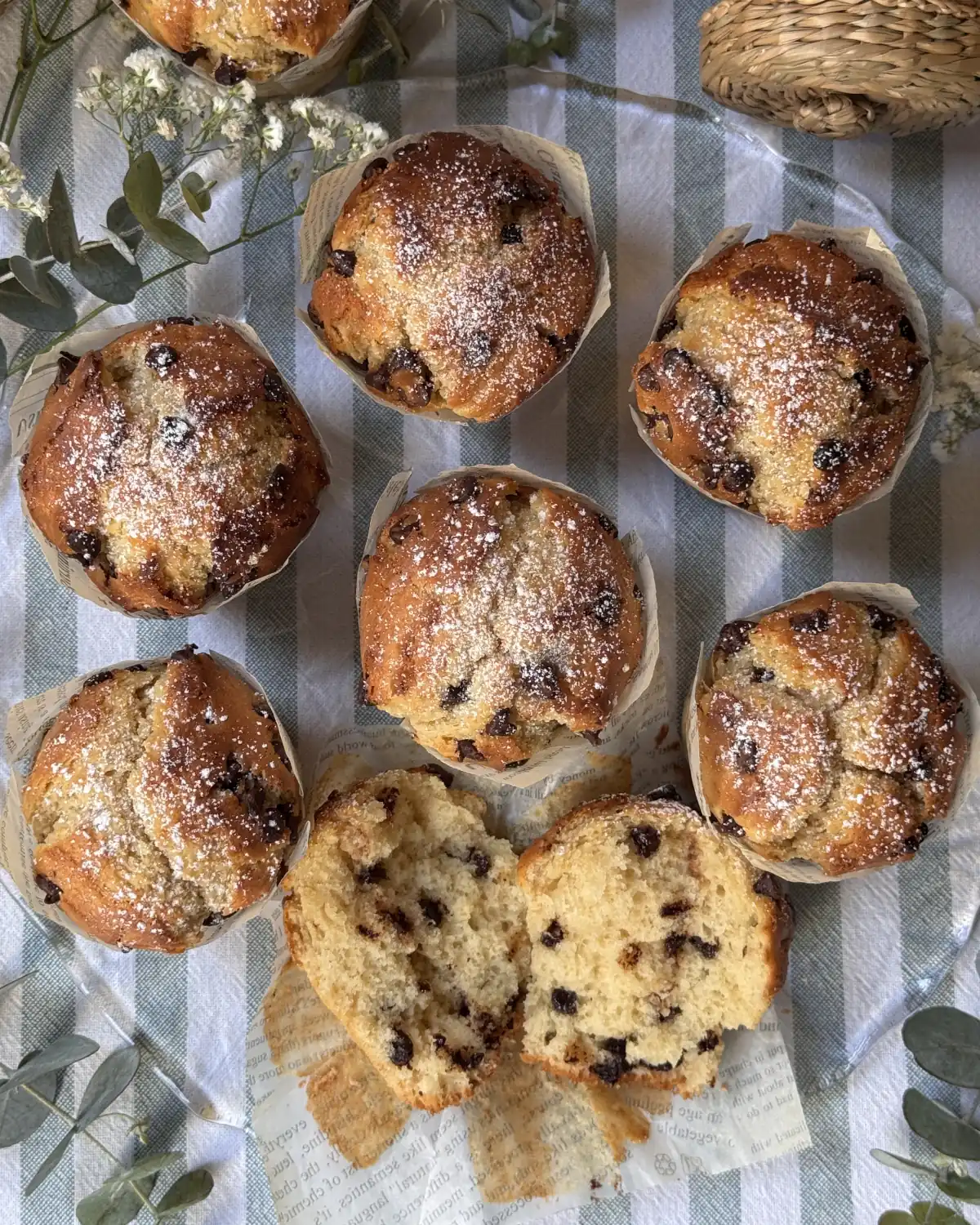 romisbakes receta Muffins con chips de chocolate