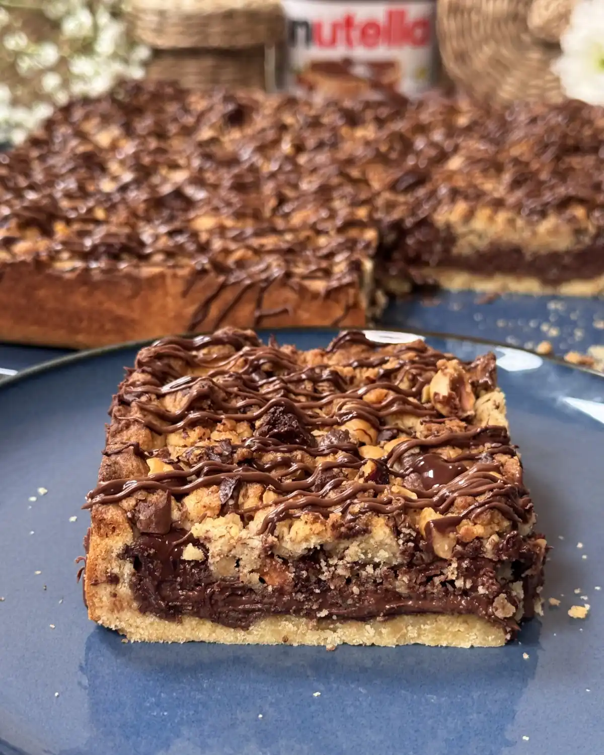 romisbakes recipe Nutella, Chocolate, and Hazelnut Crumble