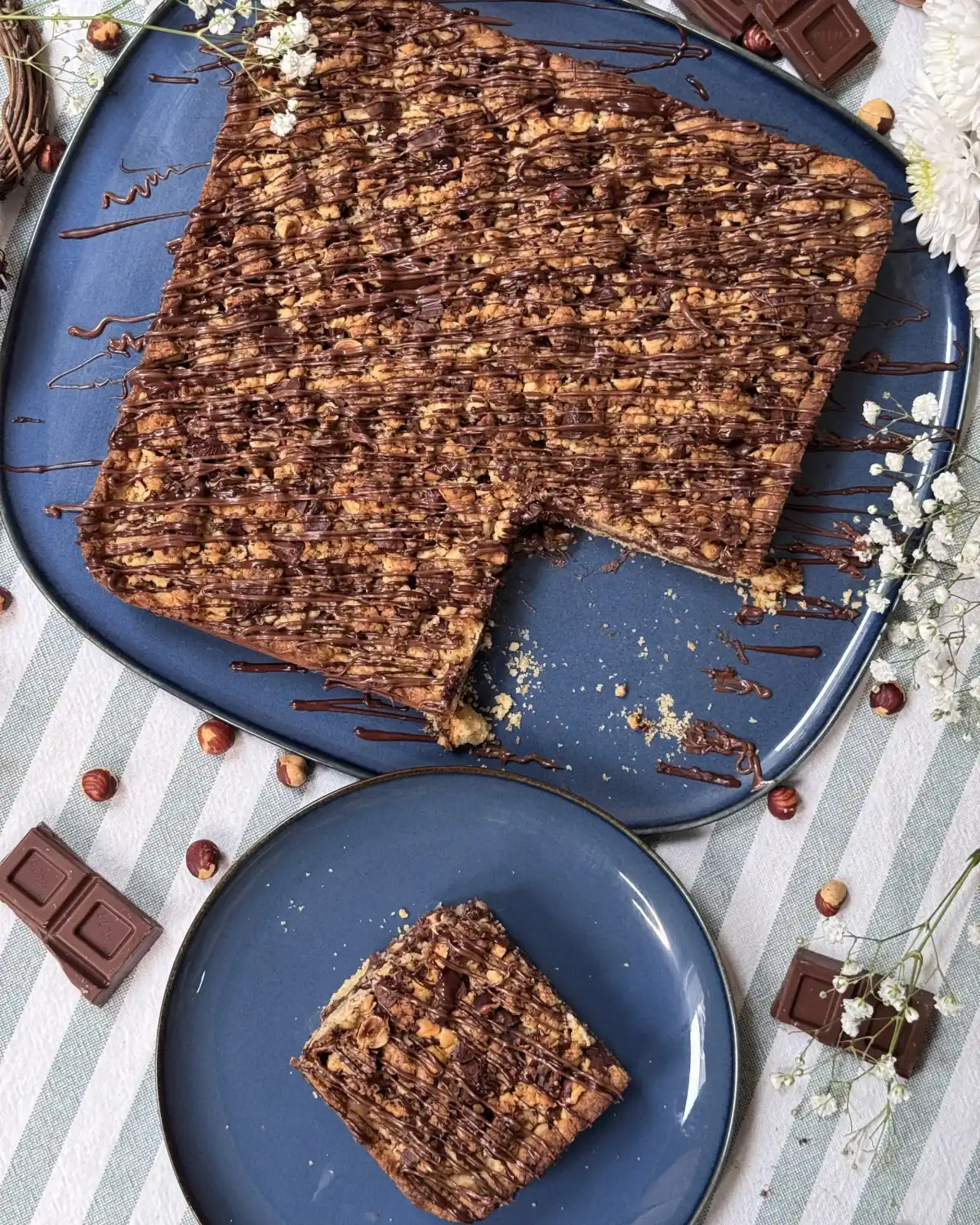 romisbakes recipe Nutella, Chocolate, and Hazelnut Crumble