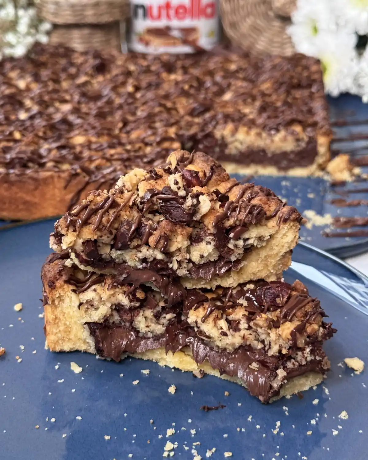 romisbakes recipe Nutella, Chocolate, and Hazelnut Crumble