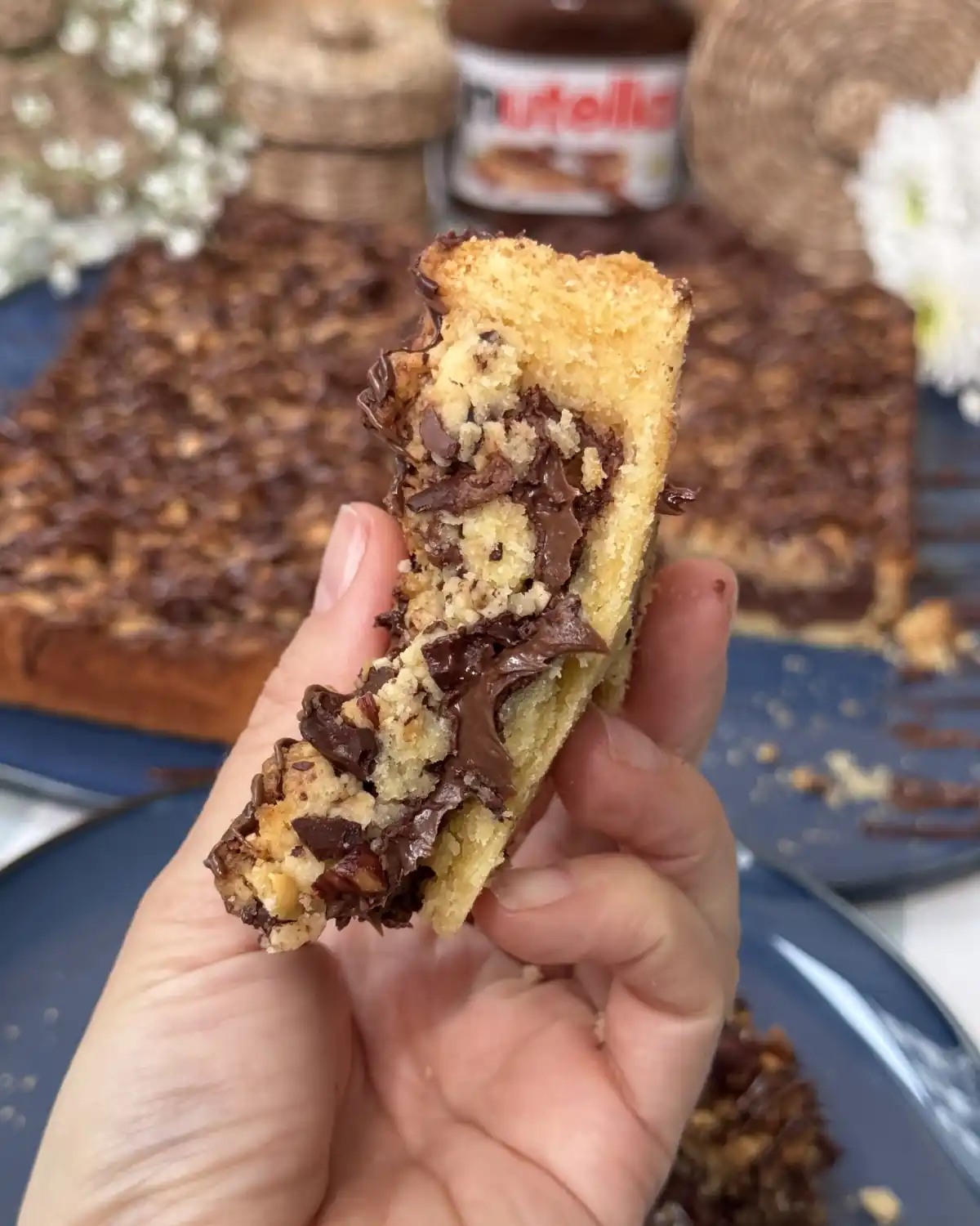 romisbakes recipe Nutella, Chocolate, and Hazelnut Crumble