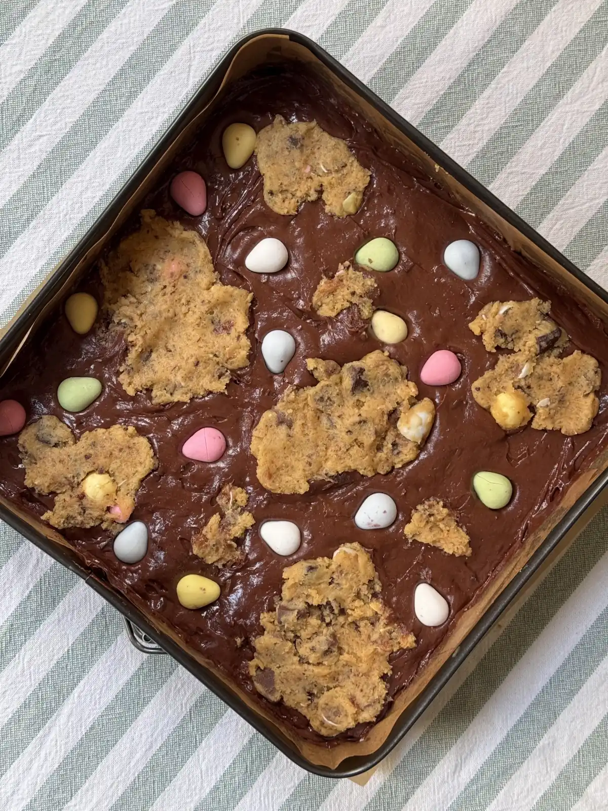 romisbakes receta Brookie de pascua
