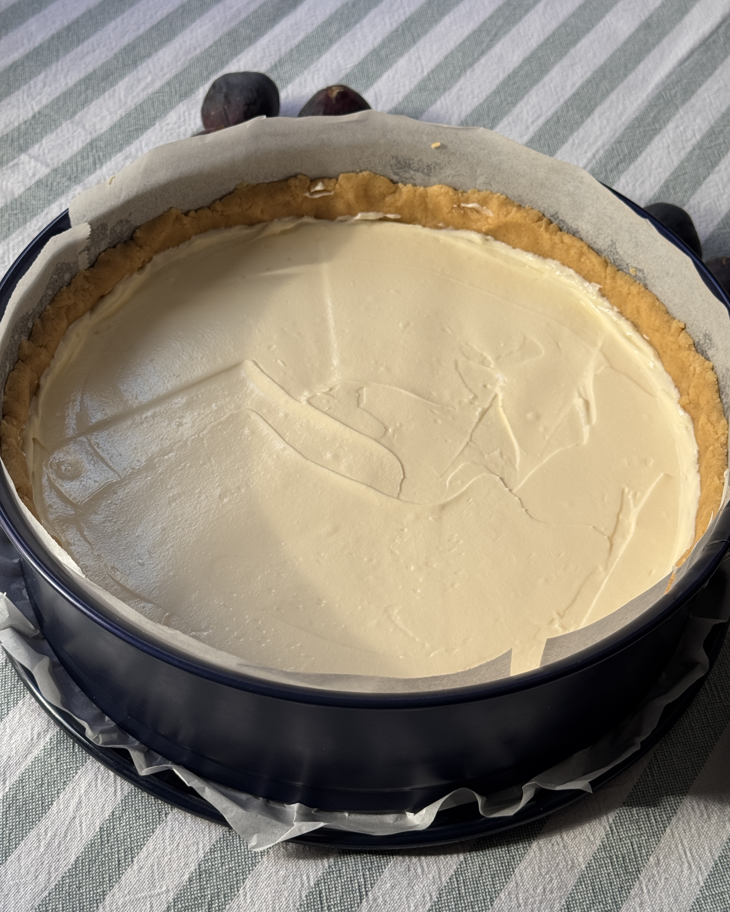 romisbakes receta Crumble cheesecake con mermelada de higo