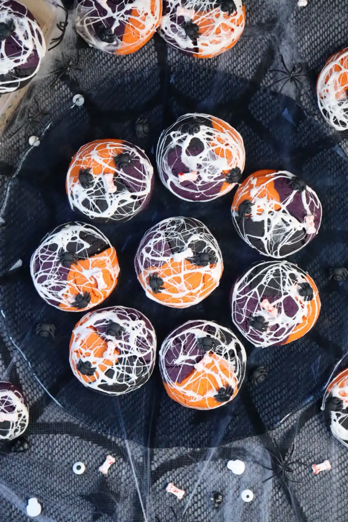 romisbakes recipe Tricolor halloween cookies