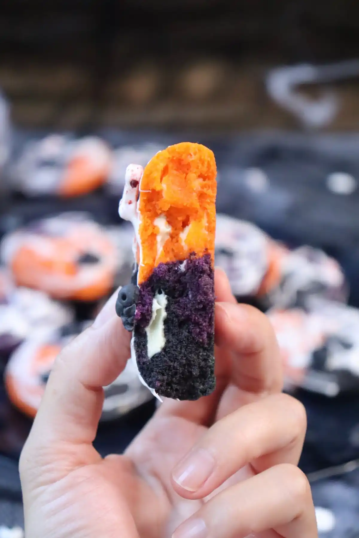 romisbakes recipe Tricolor halloween cookies