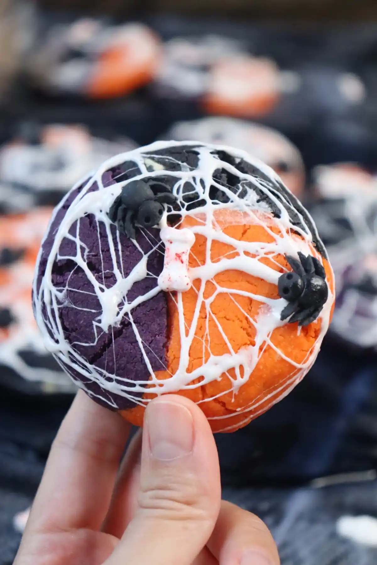 romisbakes recipe Tricolor halloween cookies