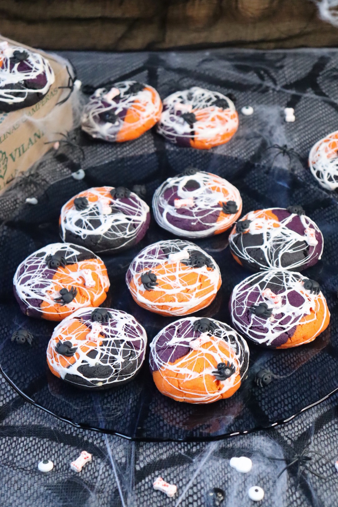 romisbakes receta cookies tricolor de halloween