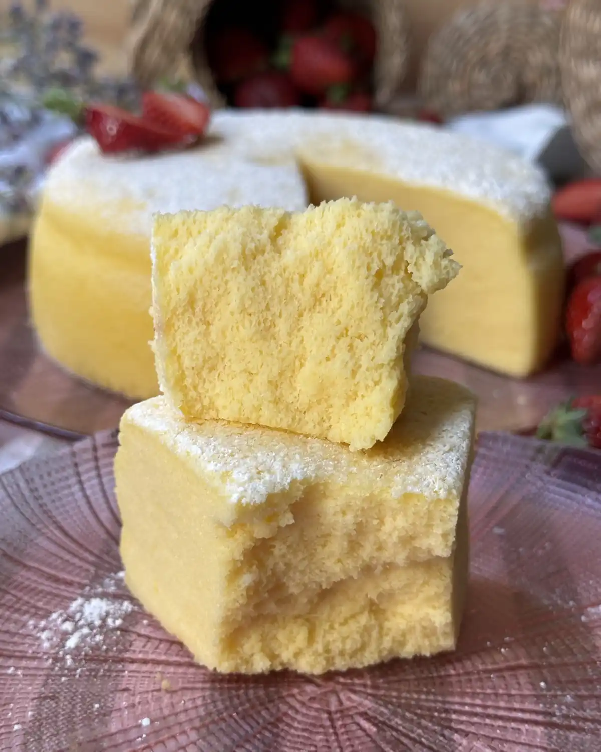 romisbakes recipe Japanese cheesecake