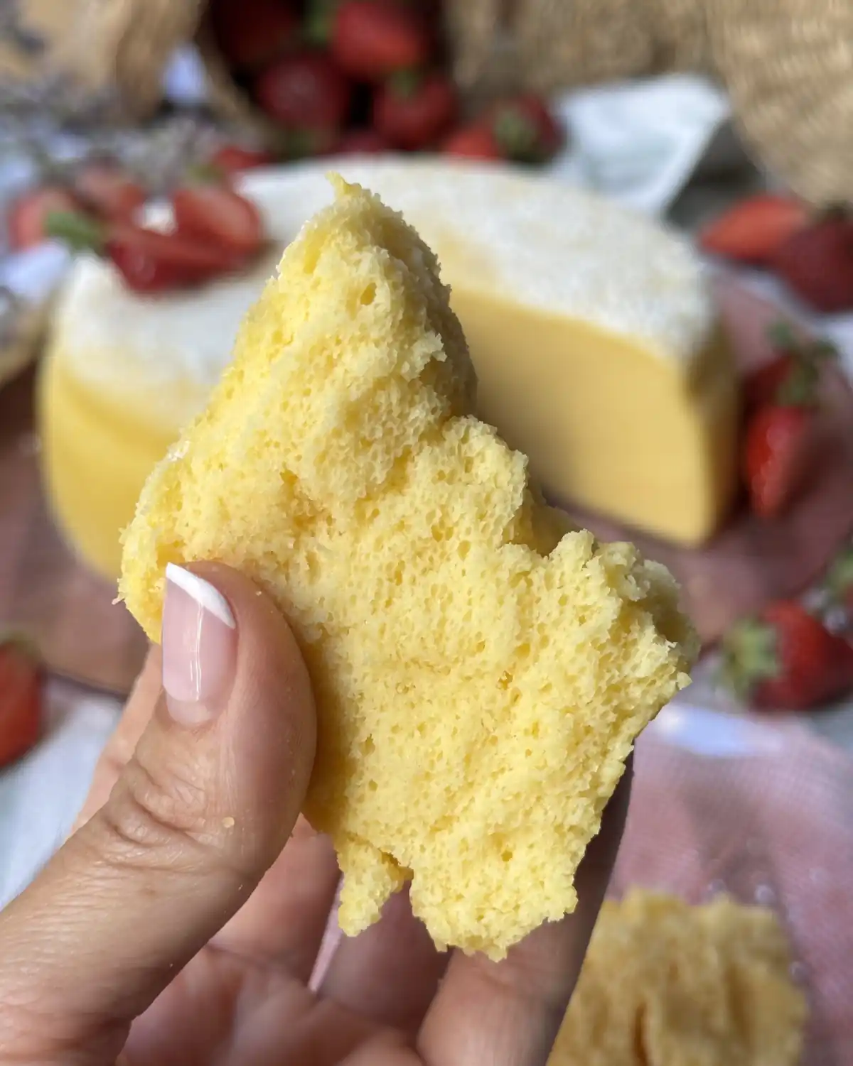 romisbakes recipe Japanese cheesecake