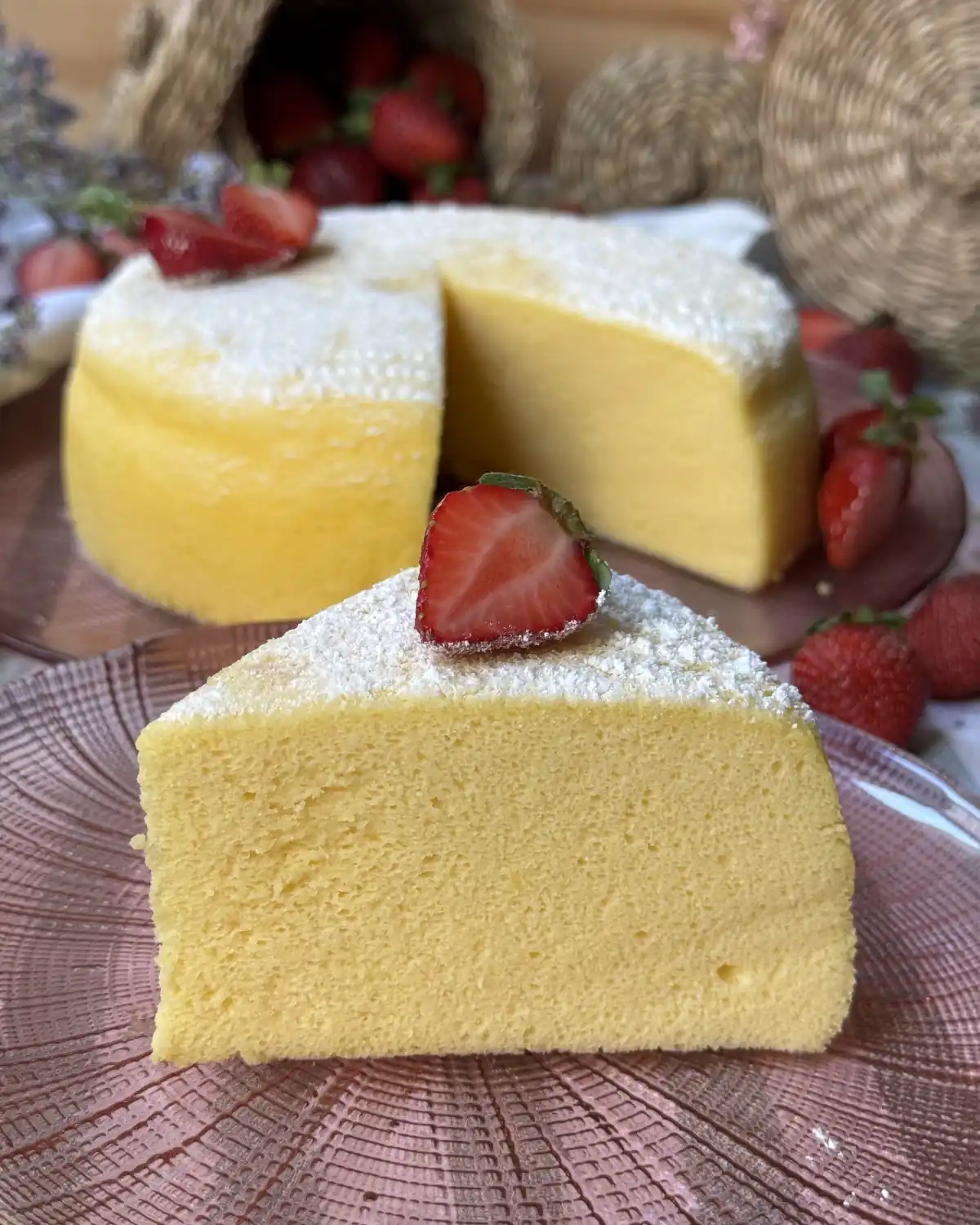 romisbakes recipe Japanese cheesecake