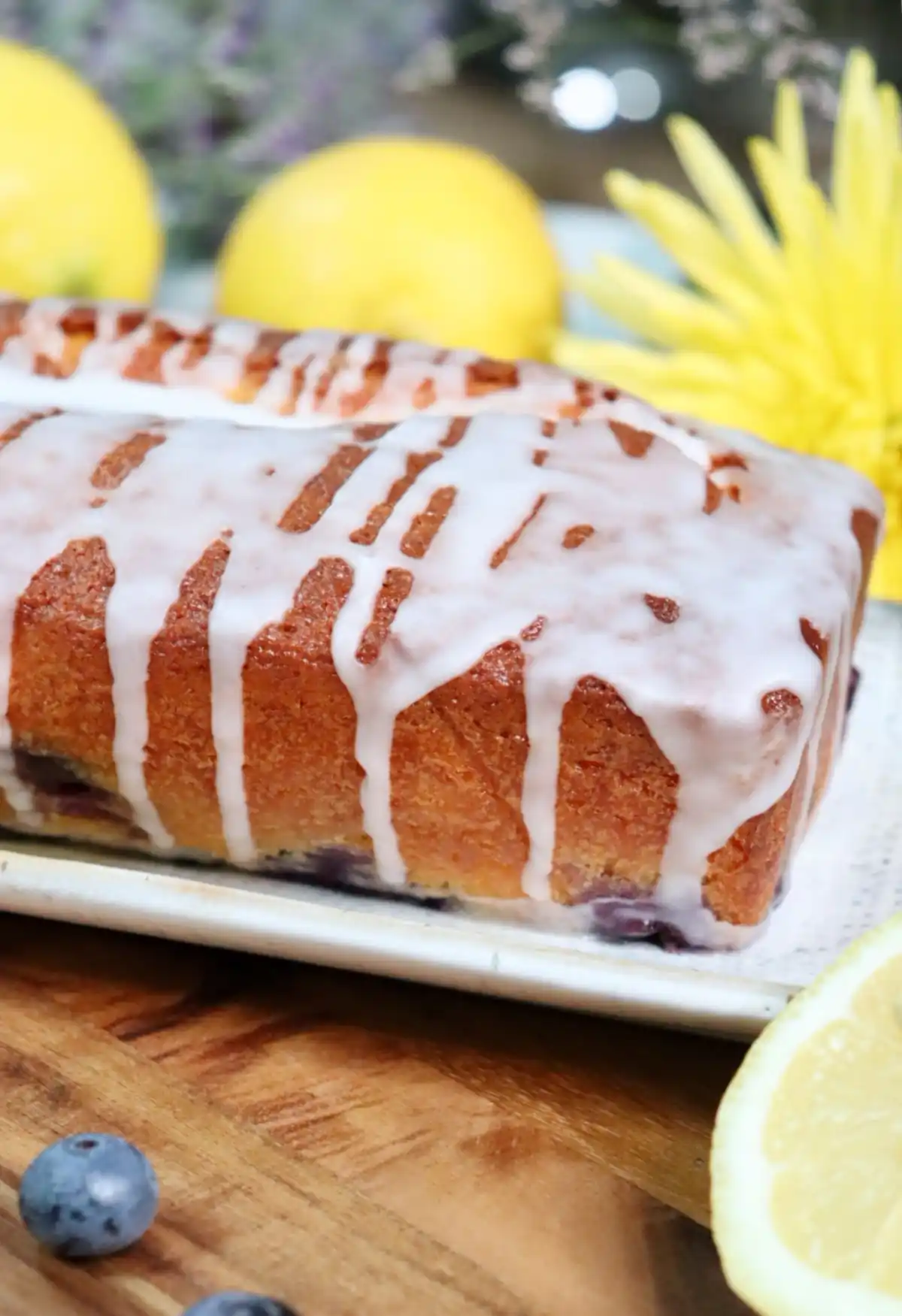 romisbakes recipe Lactose free lemon & blueberry cake