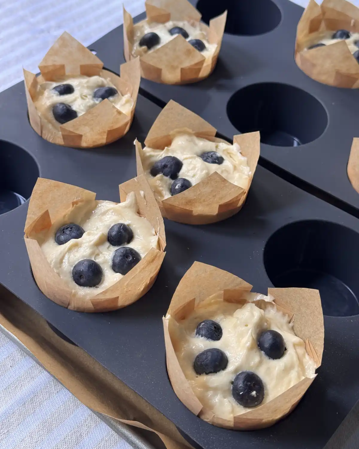 romisbakes receta Muffins de limón y arándanos
