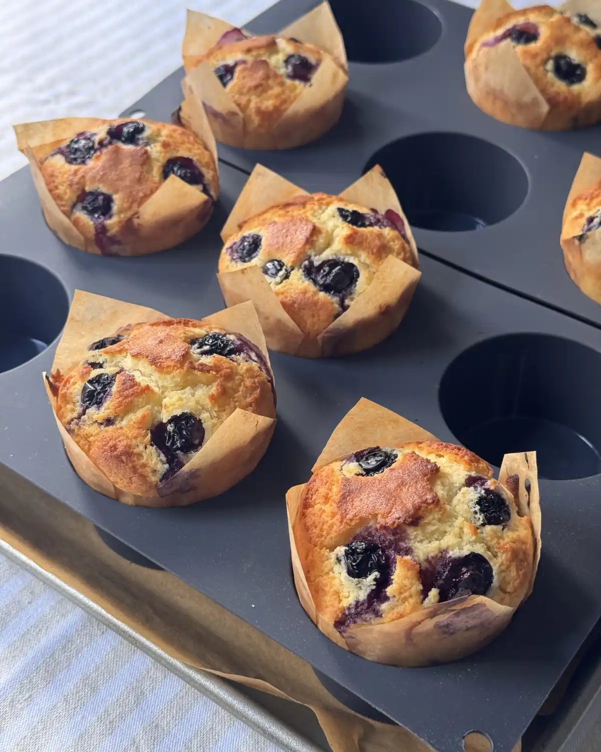 romisbakes receta Muffins de limón y arándanos