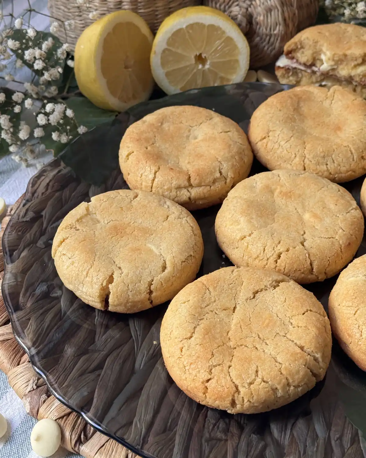 romisbakes receta Cookies de limón y chocolate blanco