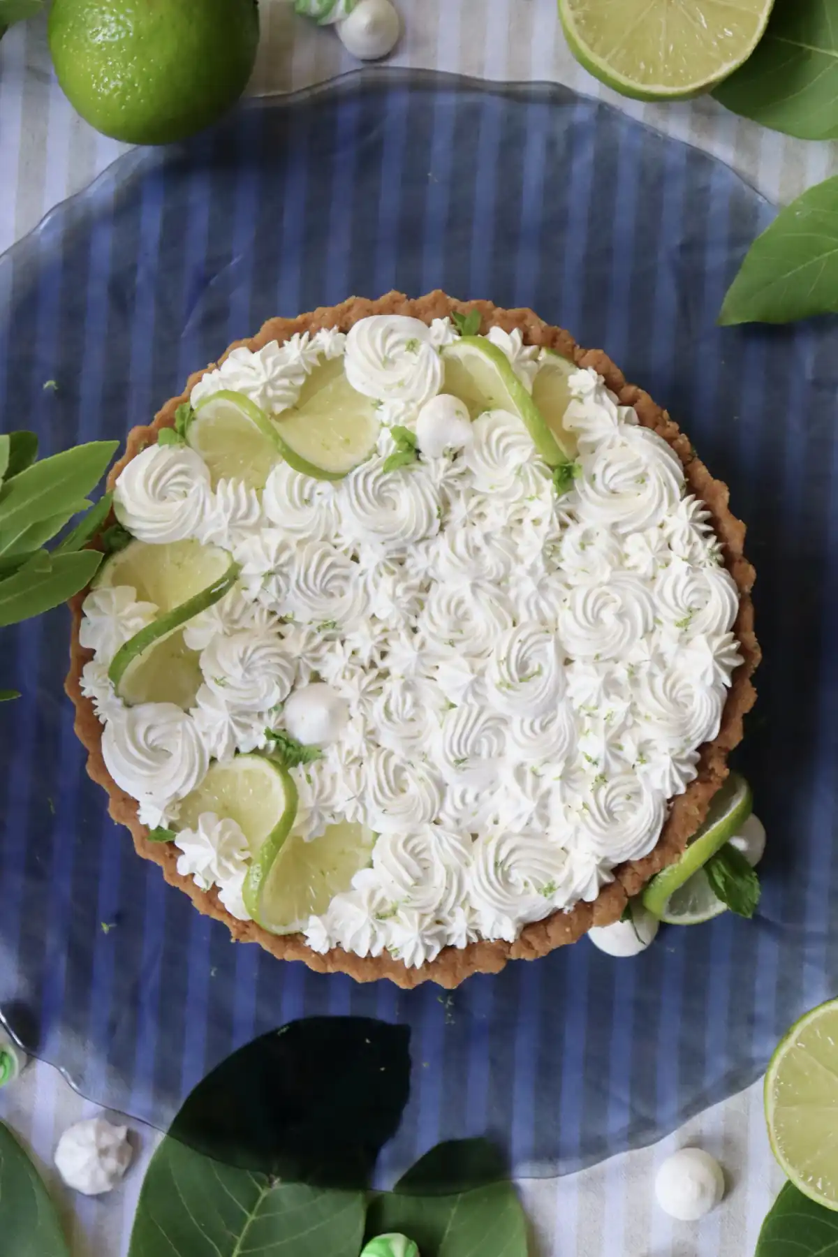 romisbakes recipe Lime and spearmint pie