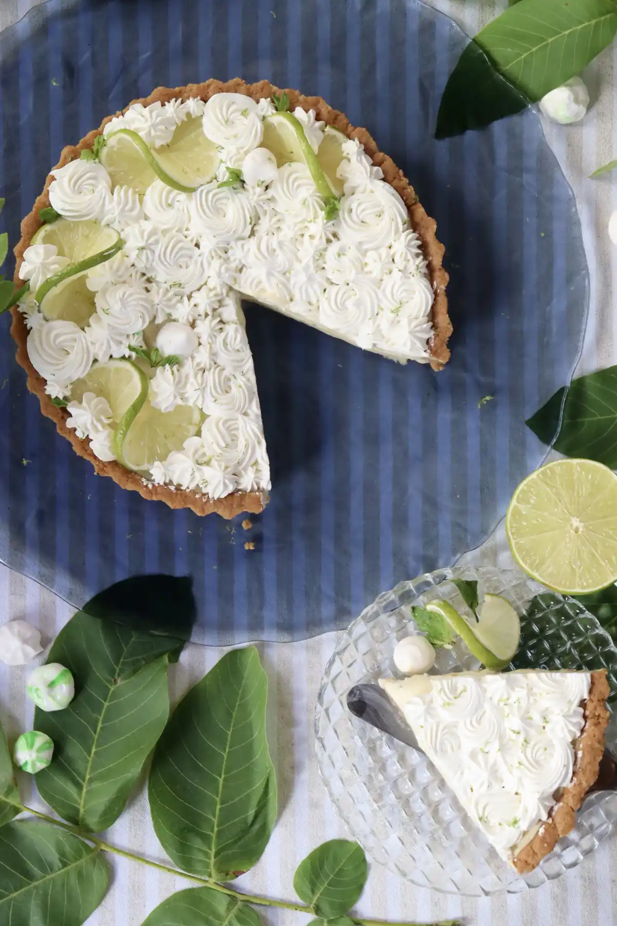 romisbakes recipe Lime and spearmint pie