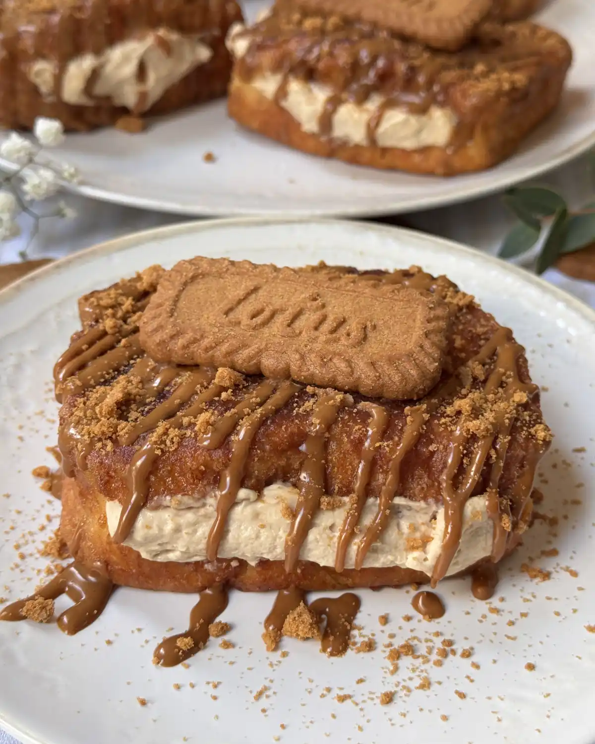romisbakes receta Torrijas rellenas de Biscoff