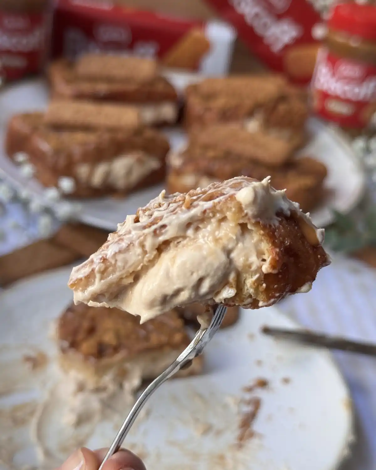 romisbakes receta Torrijas rellenas de Biscoff