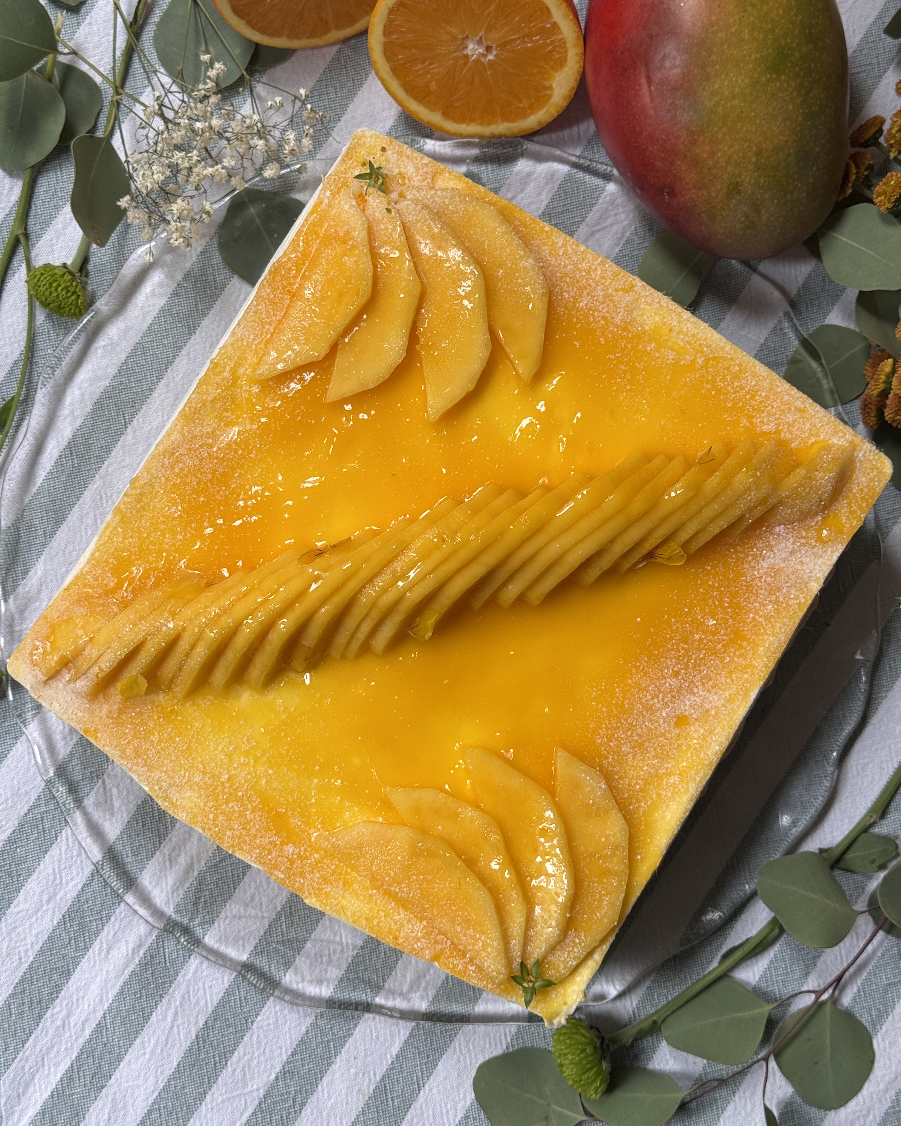 romisbakes recipe Mango and orange tiramisu-style cake