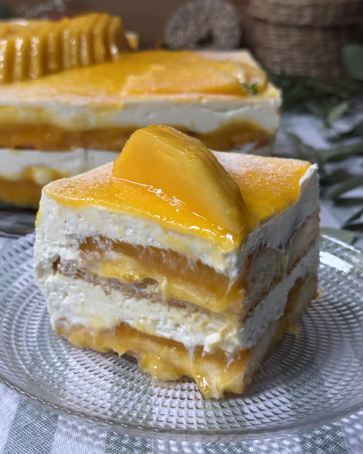 romisbakes receta Pastel estilo tiramisú de mango y naranja