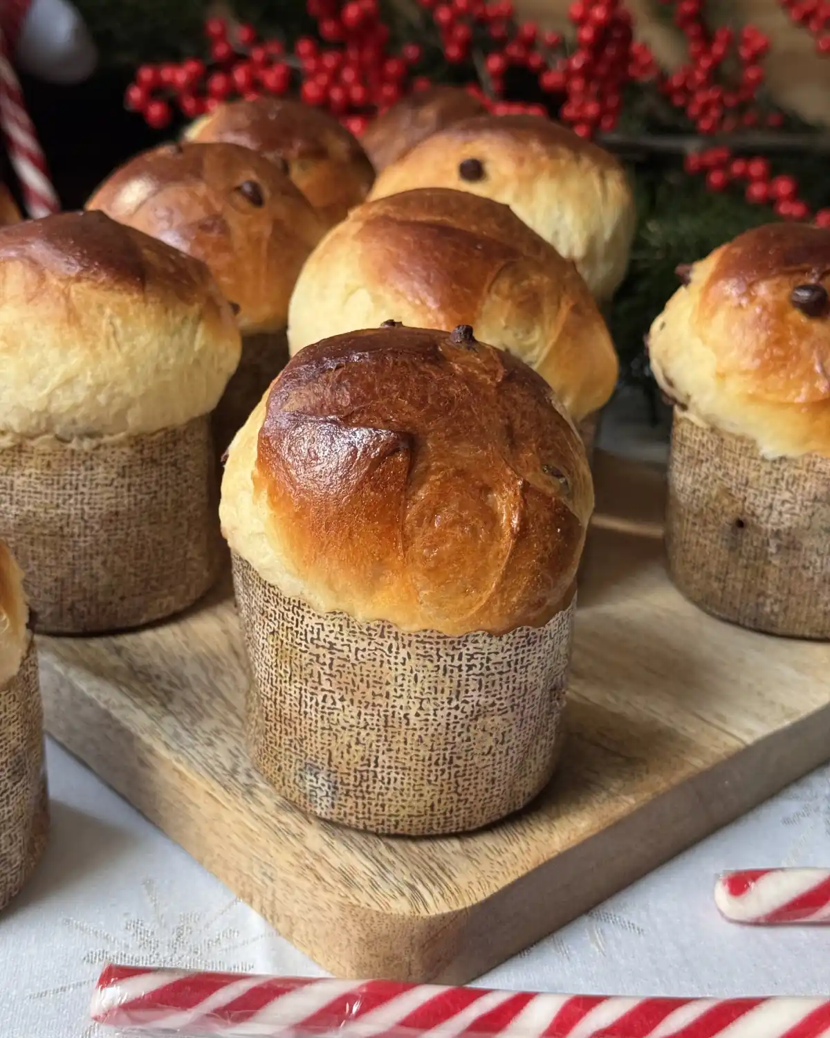 romisbakes receta Mini panettones con chocolate