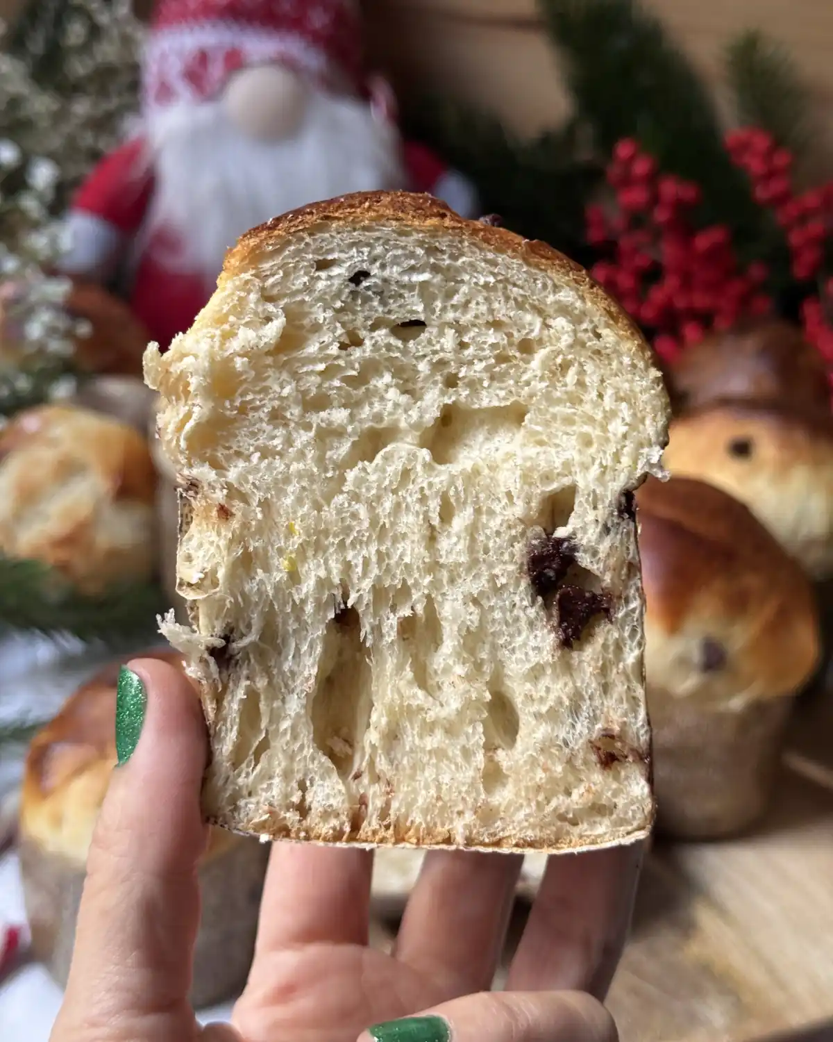 romisbakes receta Mini panettones con chocolate