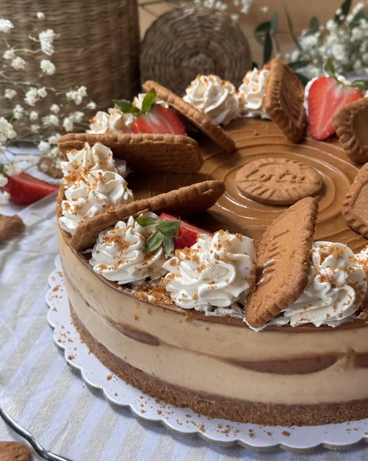 romisbakes receta Cheesecake Biscoff sin horno