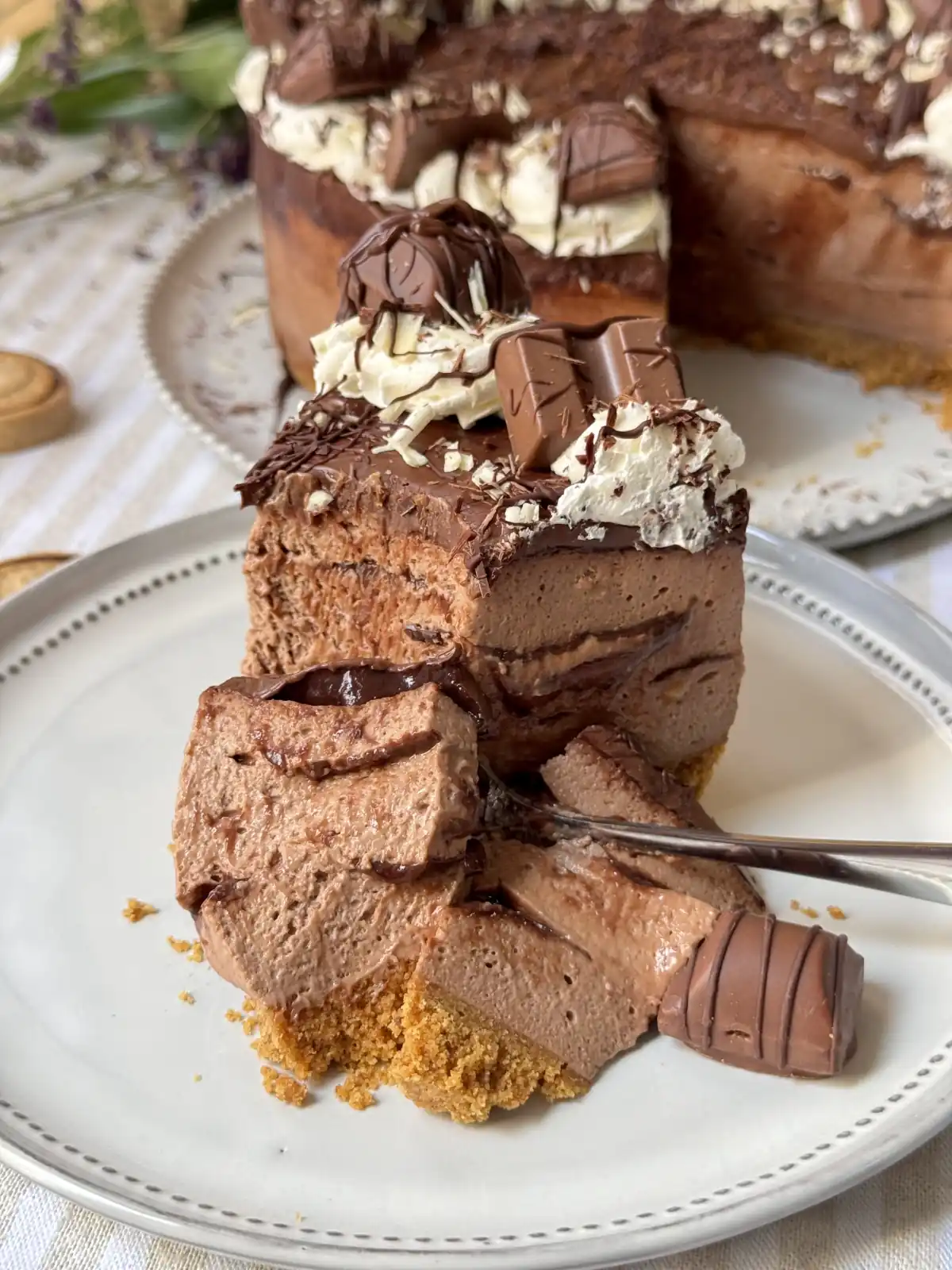 romisbakes recipe Nutella cheesecake
