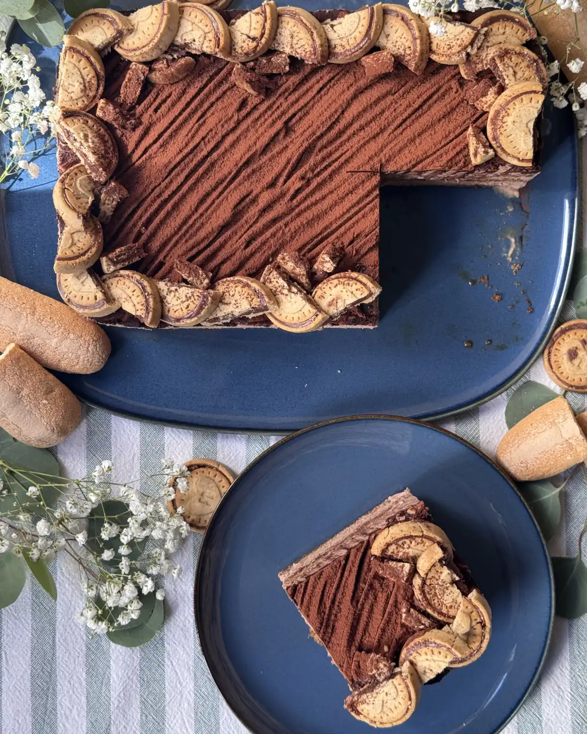 romisbakes recipe Nutella tiramisu-style cake
